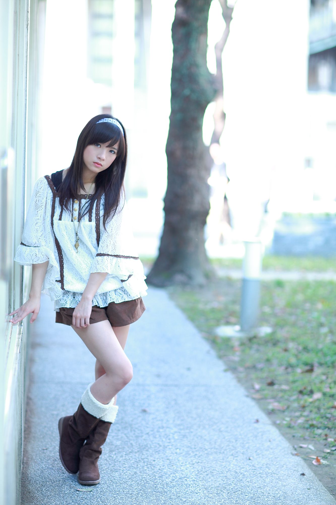 台湾美少女小敬/虞成敬《4套小清新外拍图片》写真合集-图33