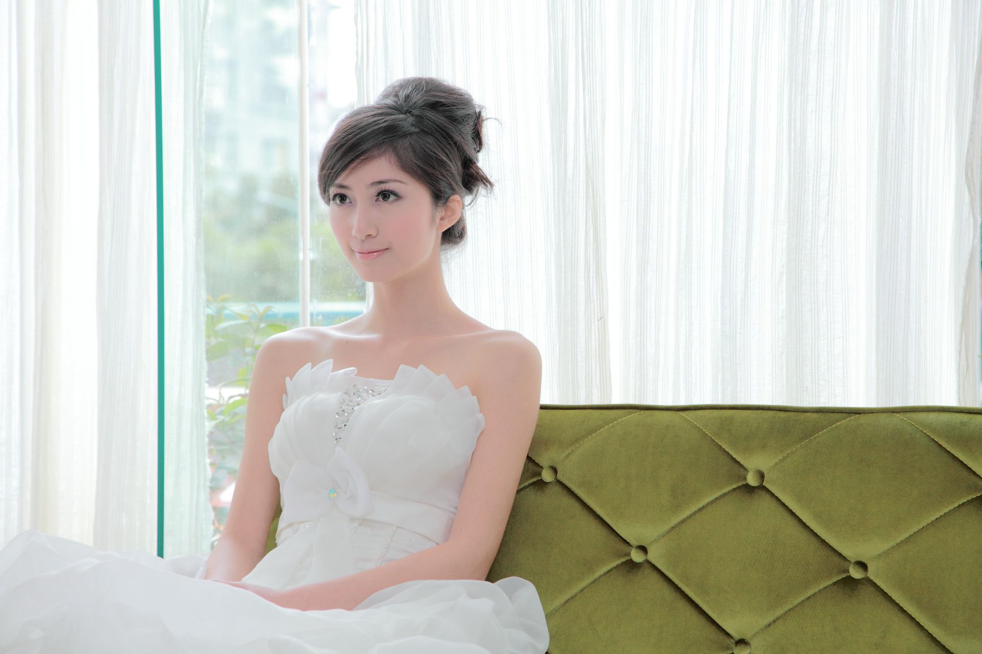 台湾气质美女Emily《唯美白色婚纱》-图35