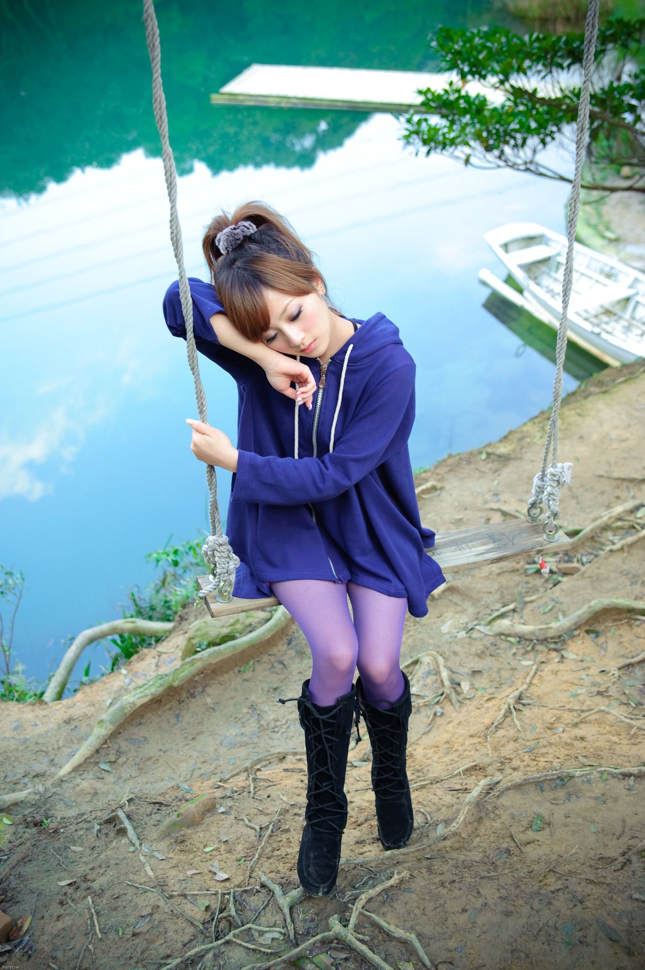 台湾女神果子MM《新山夢湖外拍》-图32