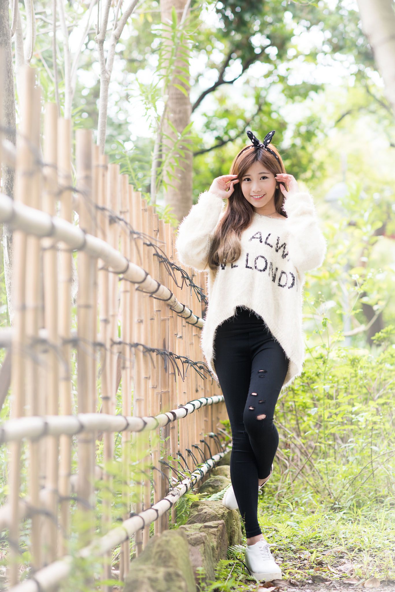 宅男女神张楚珊《外拍甜美蝴蝶节妹子》-图46