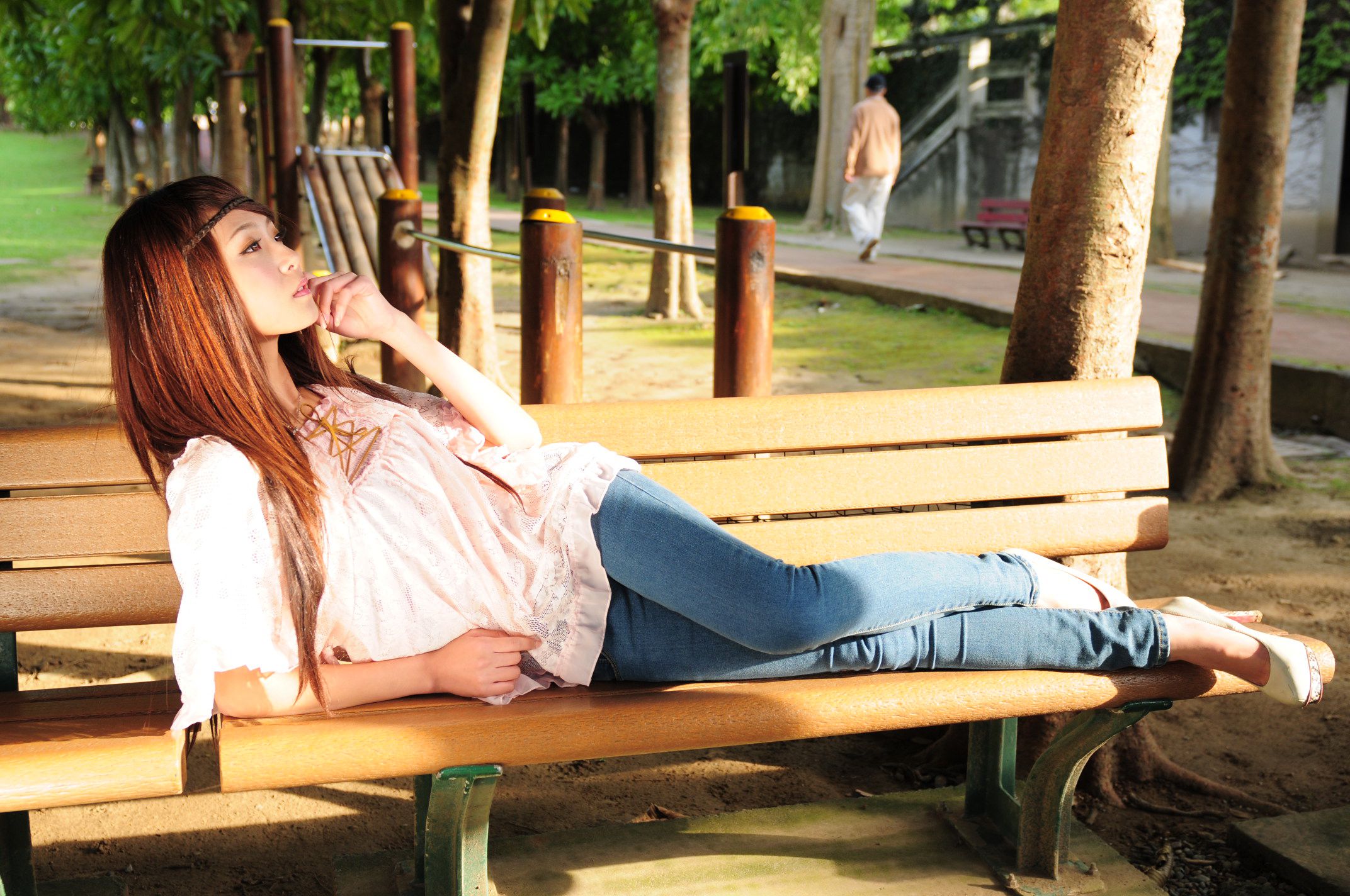 winnie小雪/庄温妮《紧身牛仔裤系列外拍》-图9