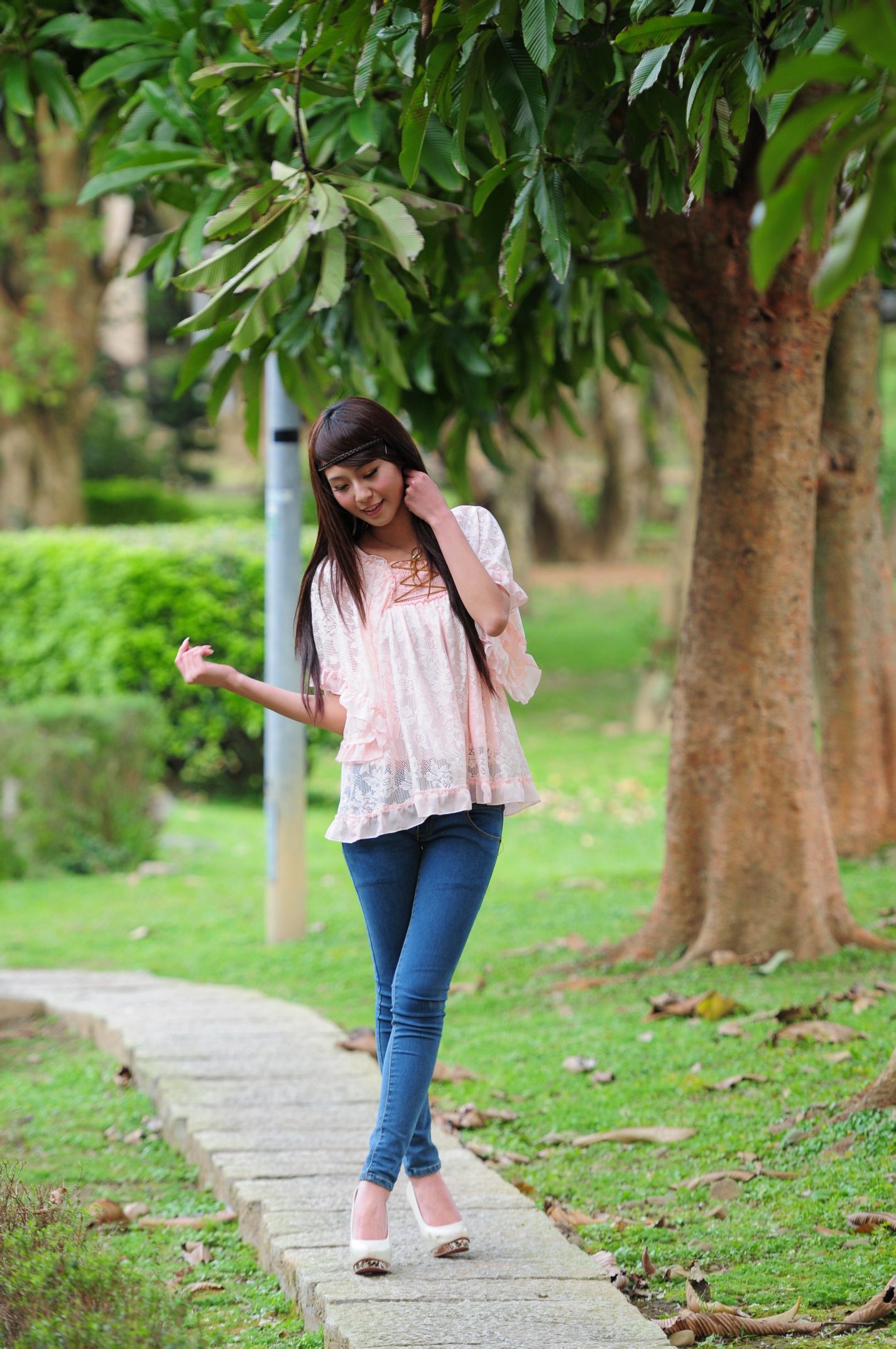 winnie小雪/庄温妮《紧身牛仔裤系列外拍》-图34