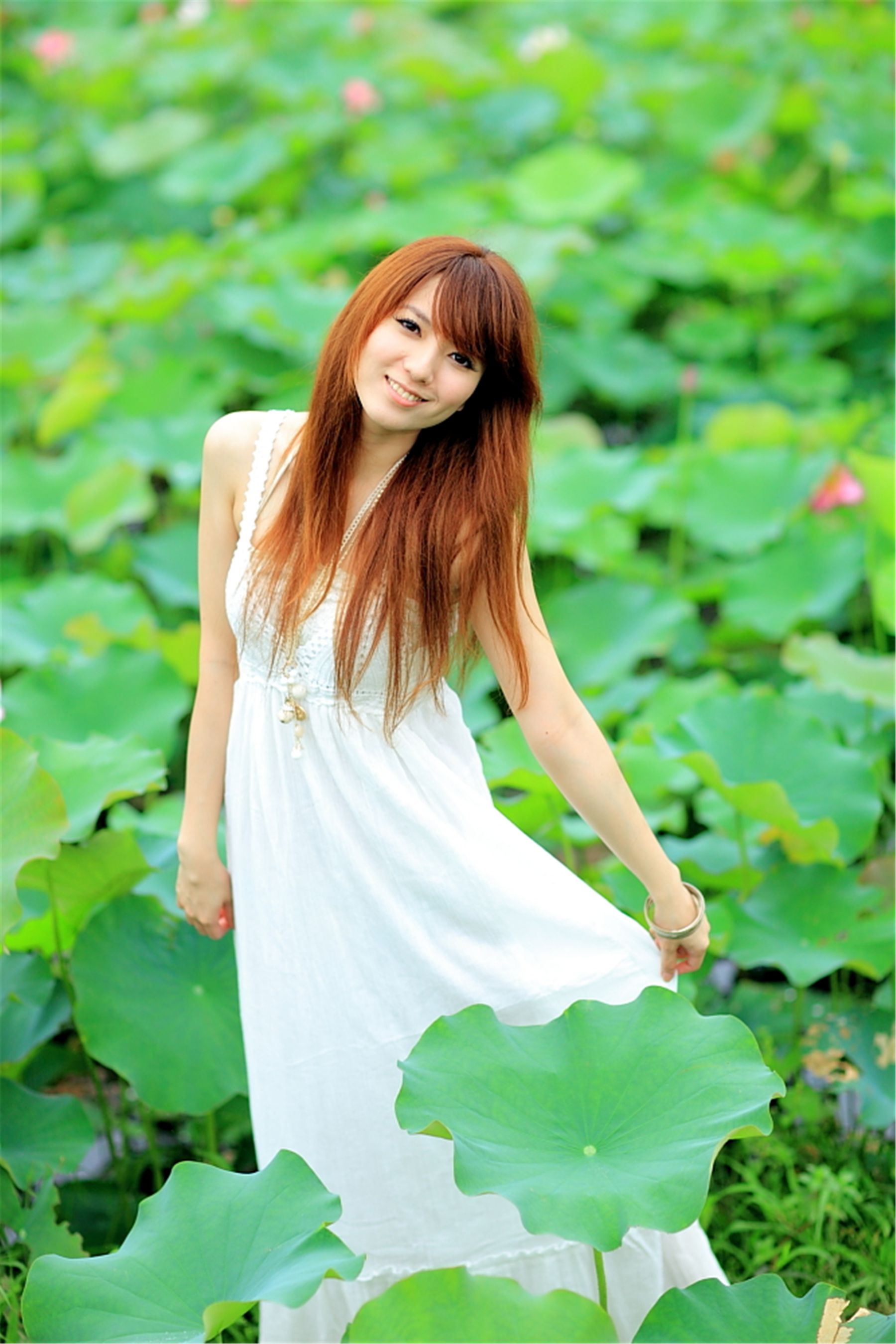 台湾正妹小静《农场初夏田园风光》唯美白裙系列-图64