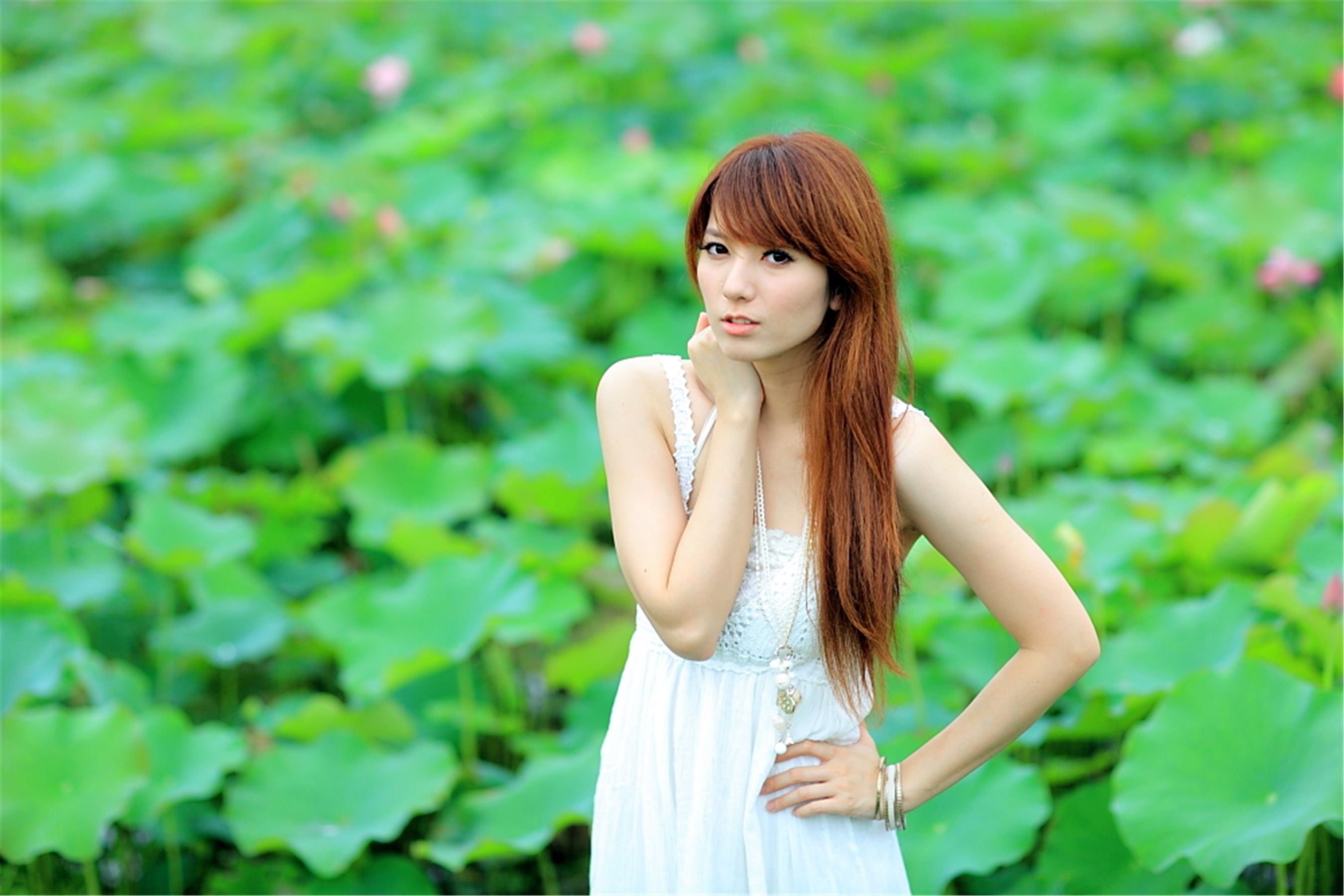 台湾正妹小静《农场初夏田园风光》唯美白裙系列-图68