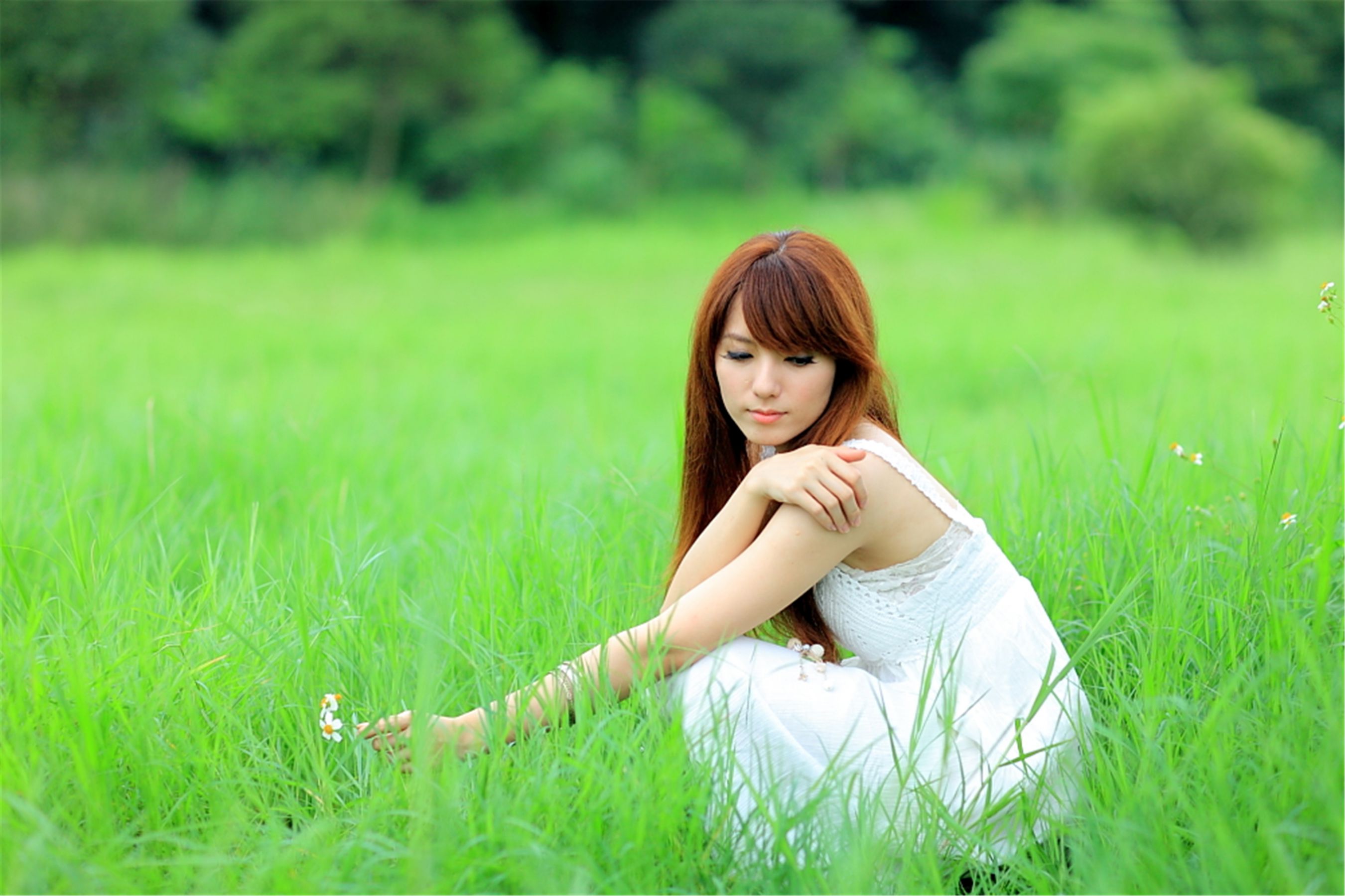 台湾正妹小静《农场初夏田园风光》唯美白裙系列-图85