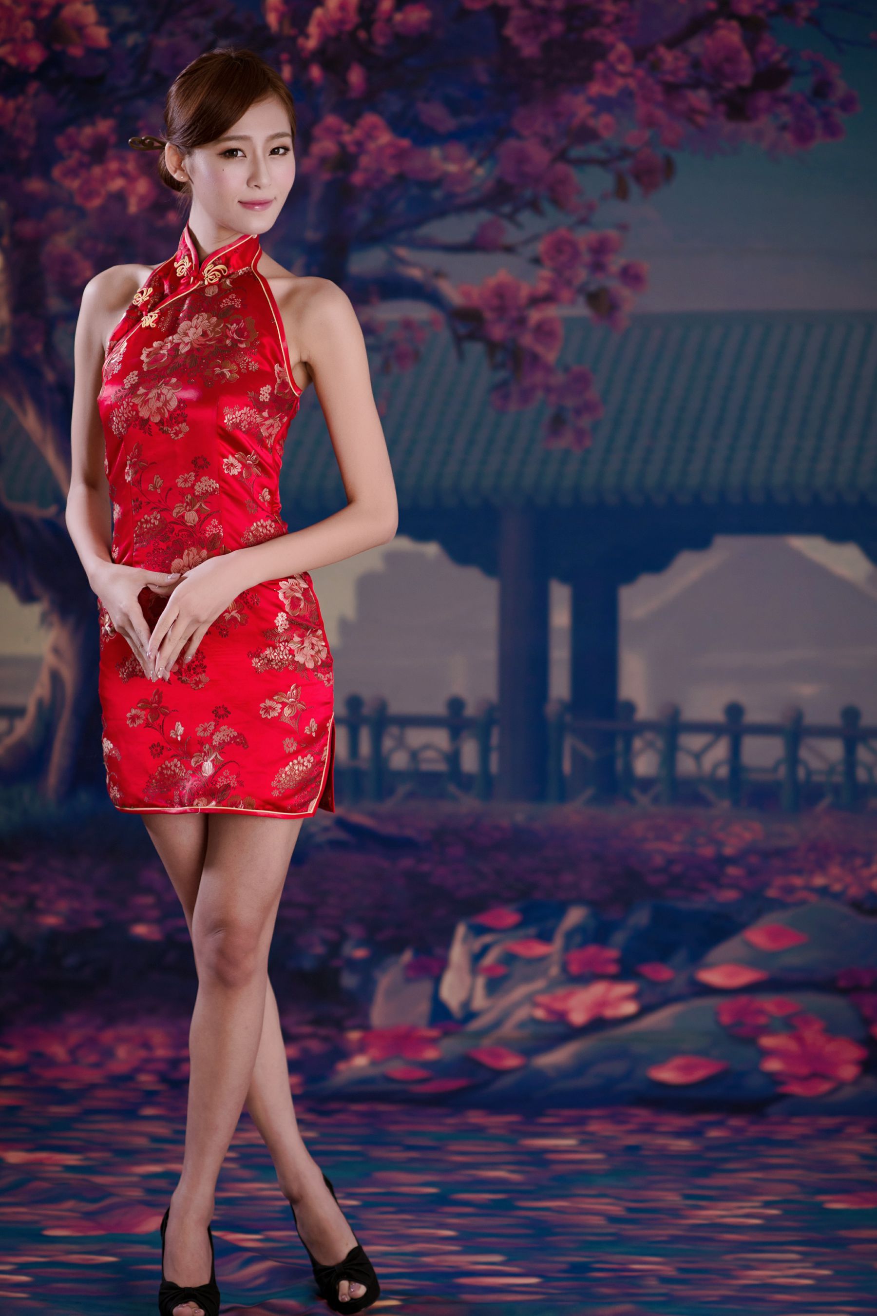 台湾女神Winnie小雪《古典红色旗袍》-图13