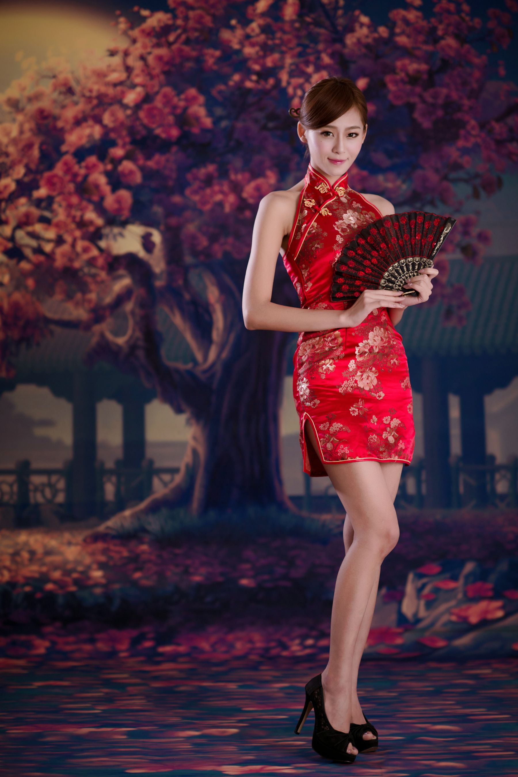 台湾女神Winnie小雪《古典红色旗袍》-图14