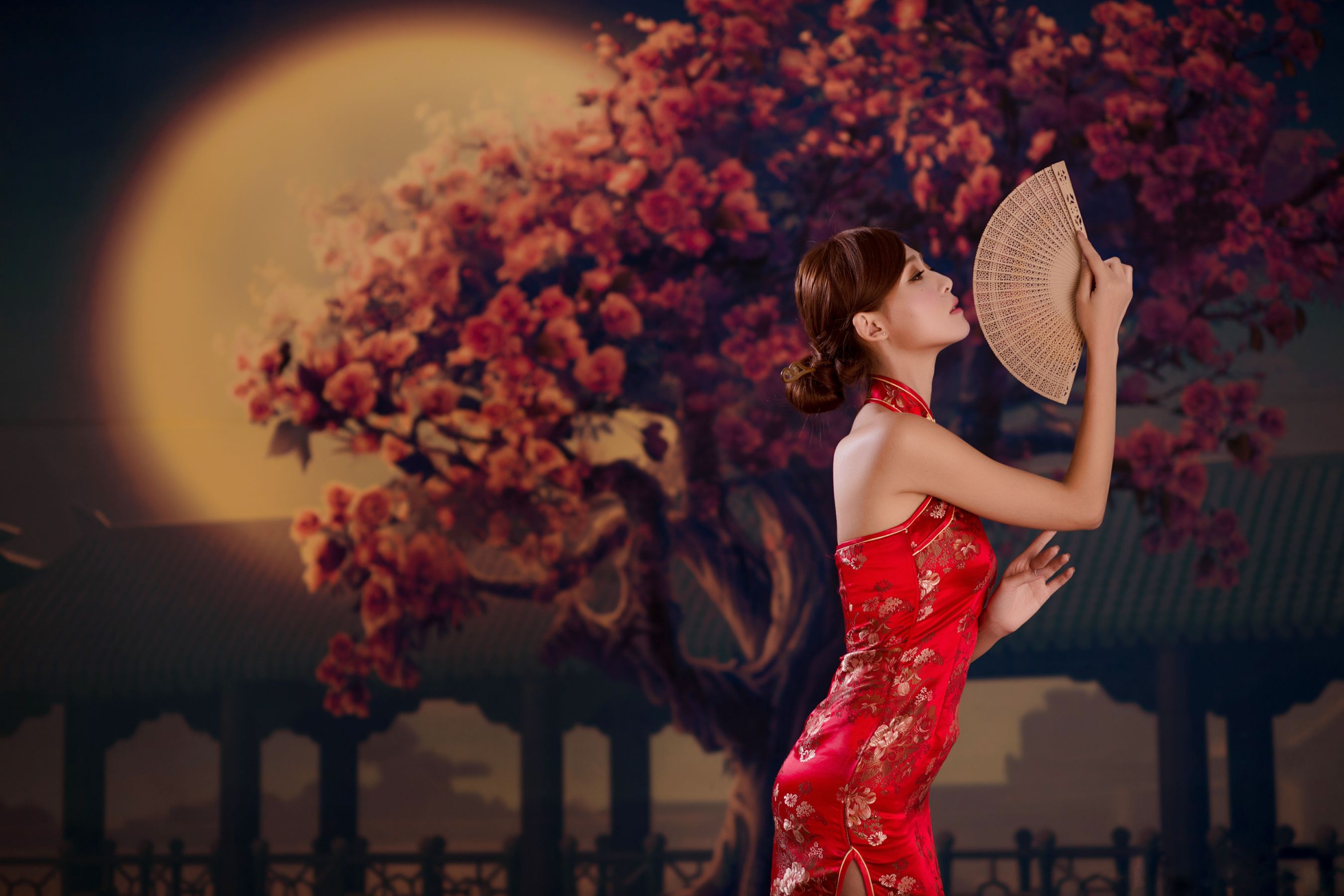 台湾女神Winnie小雪《古典红色旗袍》-图26