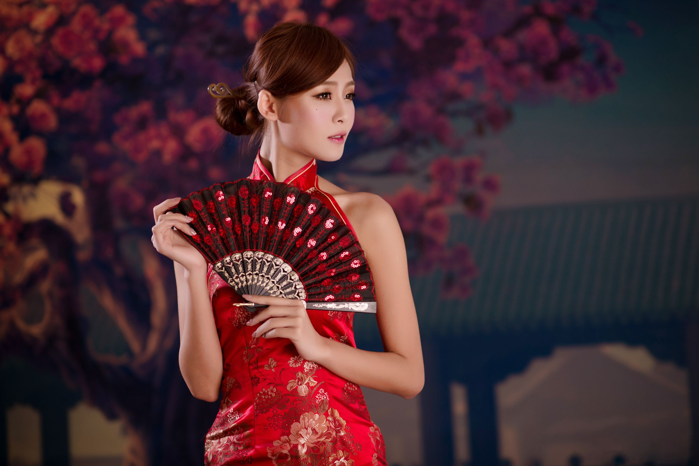 台湾女神Winnie小雪《古典红色旗袍》-图27