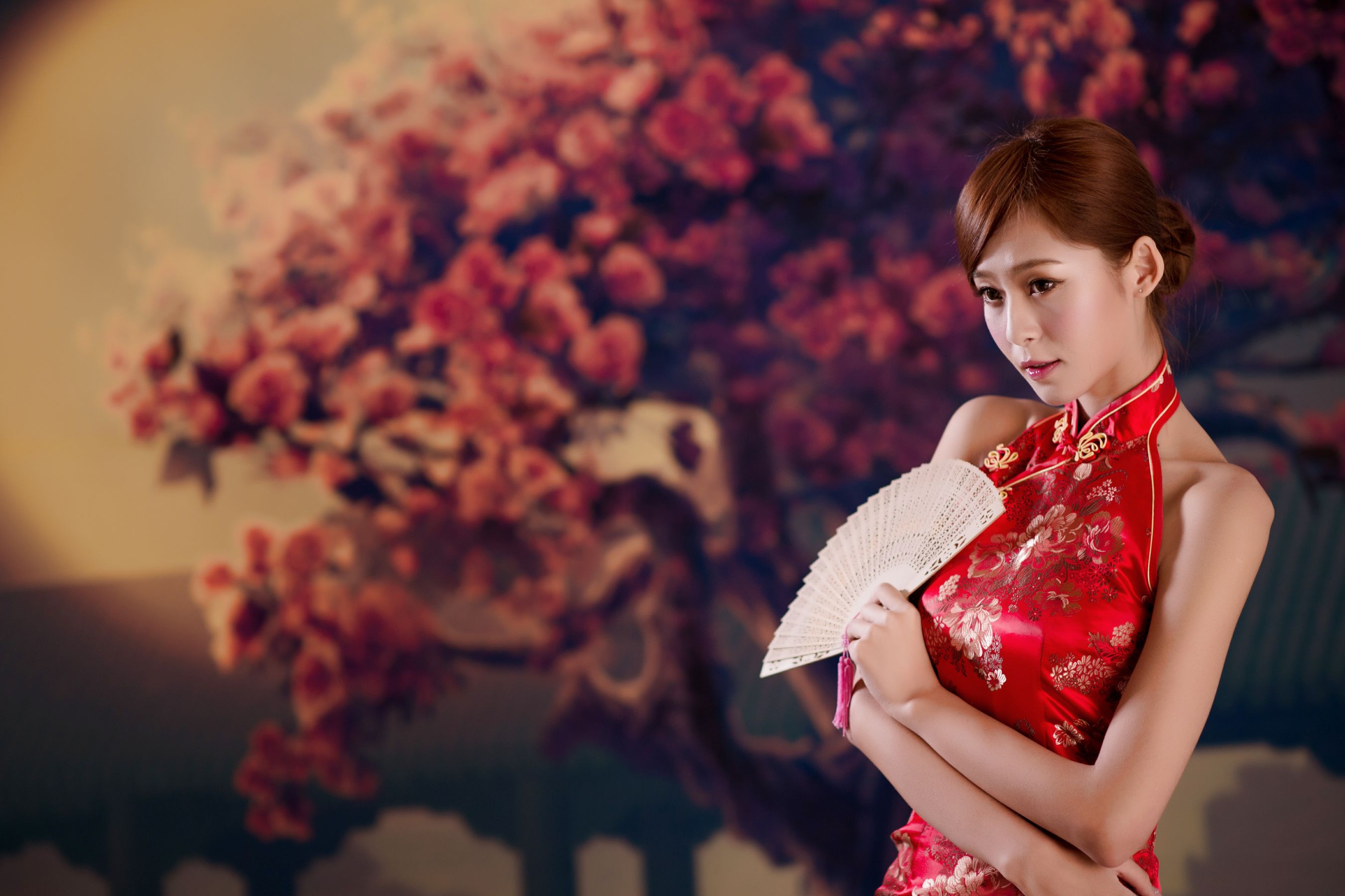 台湾女神Winnie小雪《古典红色旗袍》-图29