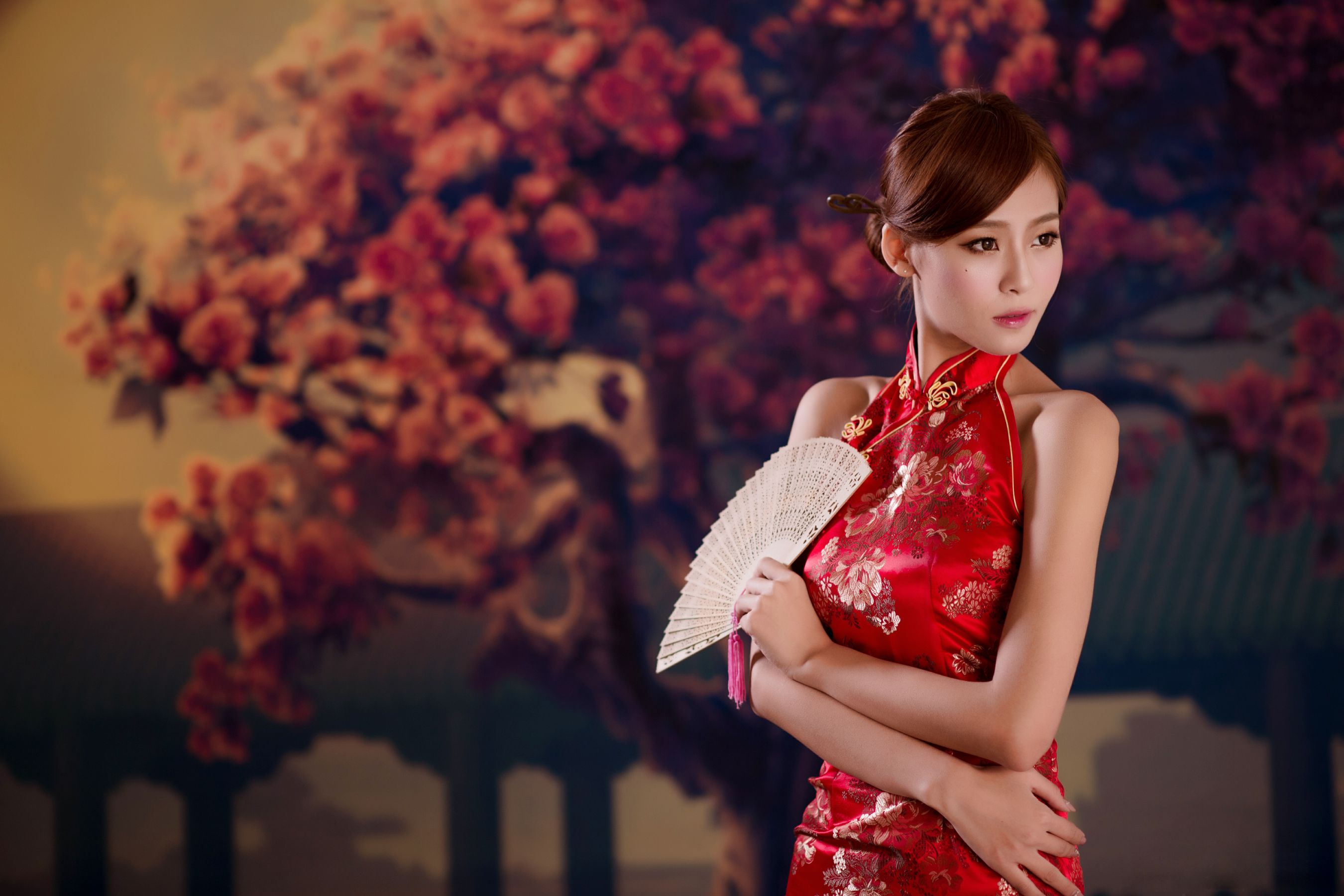 台湾女神Winnie小雪《古典红色旗袍》-图30