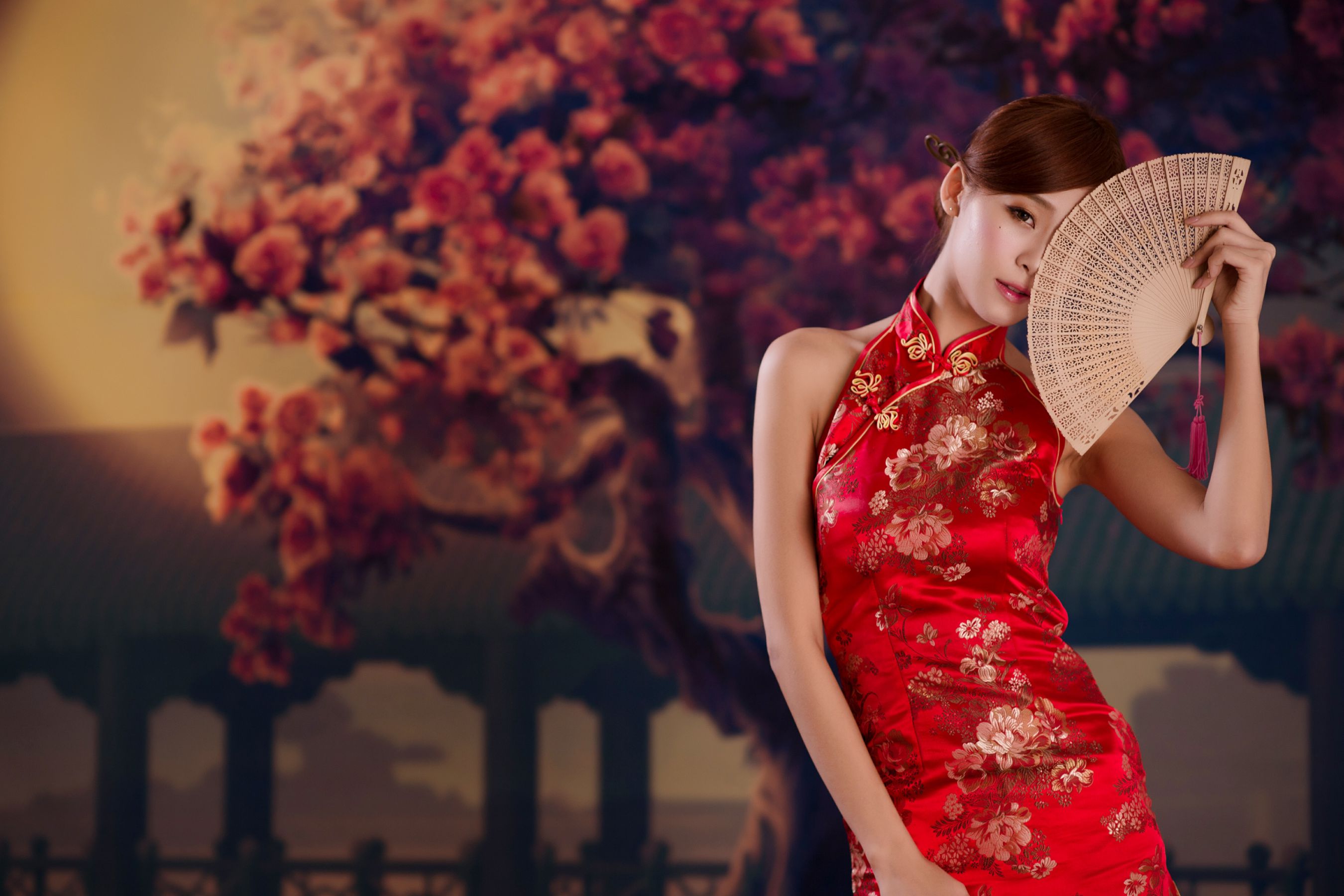 台湾女神Winnie小雪《古典红色旗袍》-图31