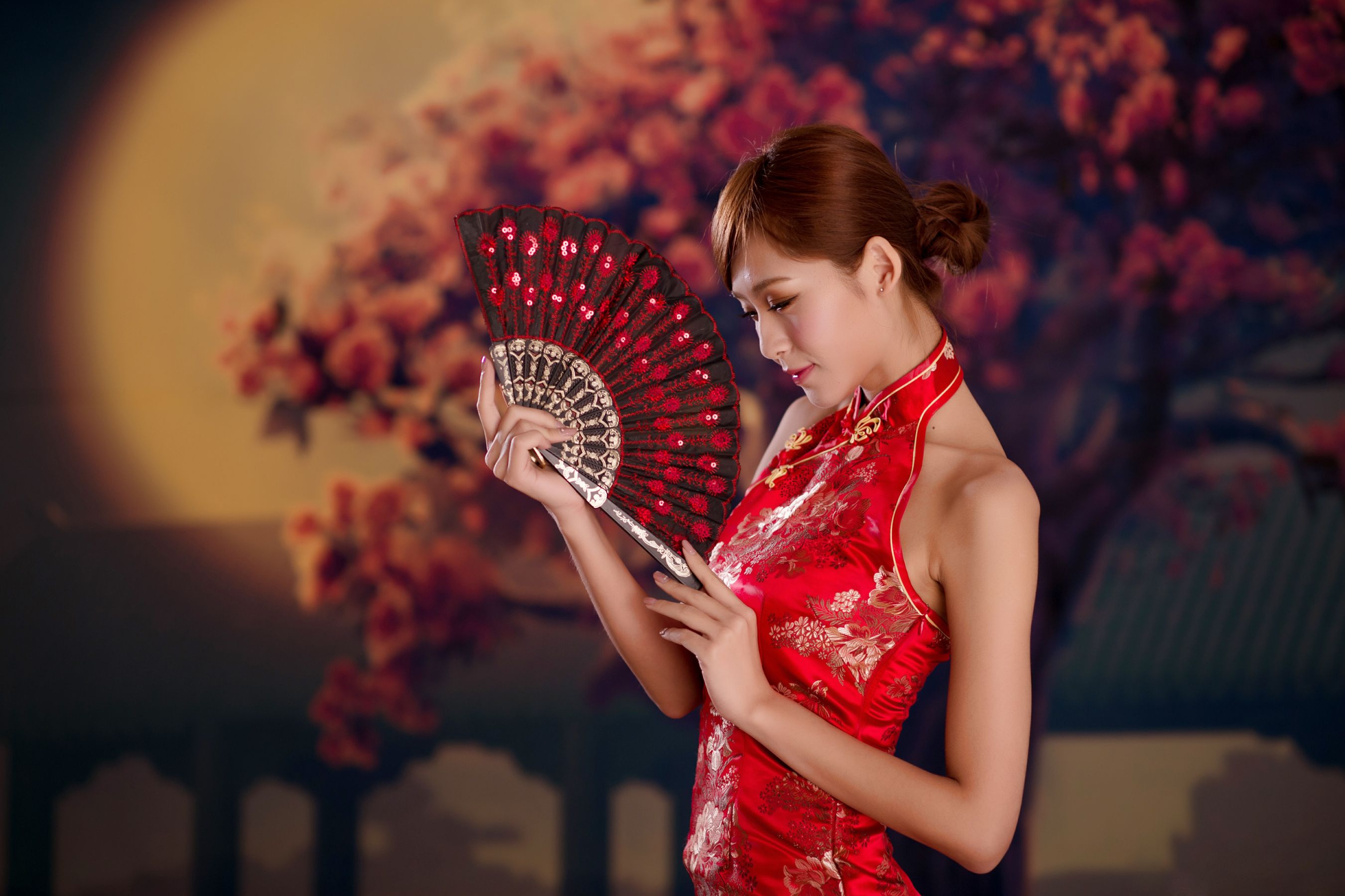 台湾女神Winnie小雪《古典红色旗袍》-图34