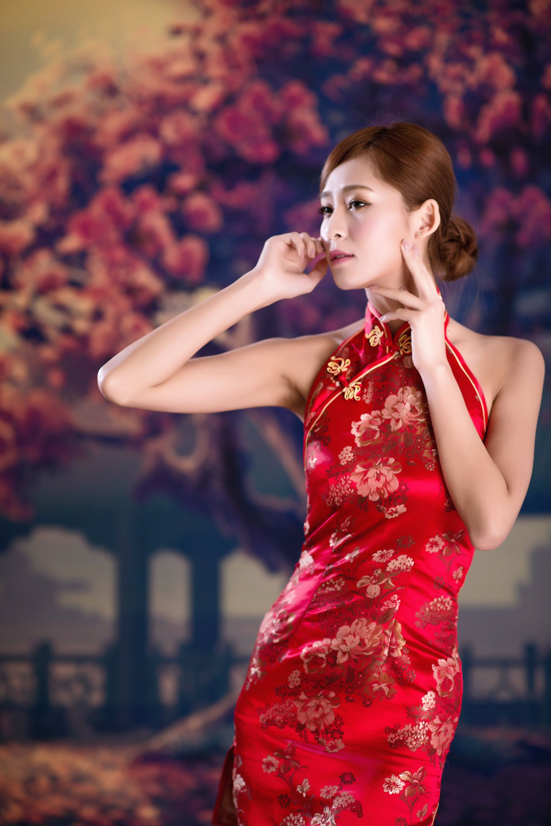 台湾女神Winnie小雪《古典红色旗袍》-图37