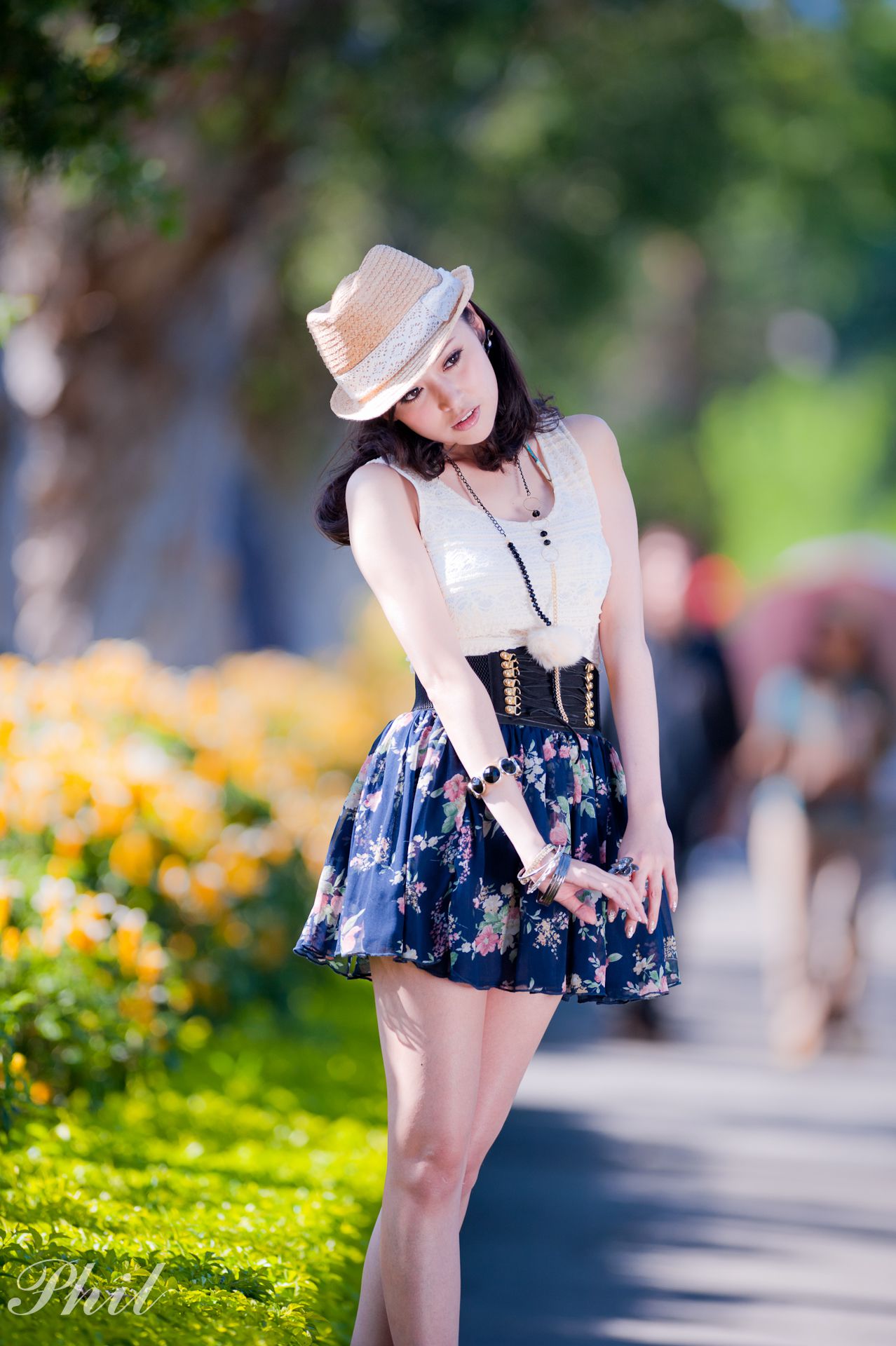 Beautyleg腿模Avy《连衣裙公园外拍》-图9