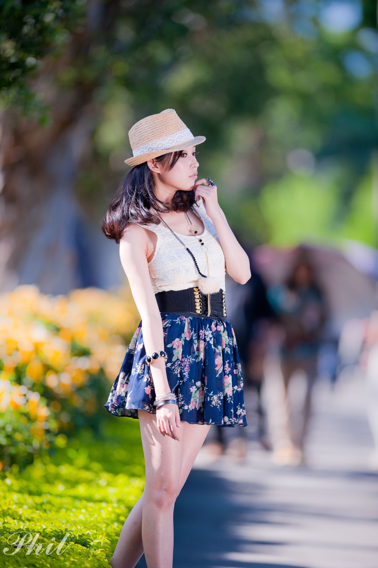 Beautyleg腿模Avy《连衣裙公园外拍》-图10