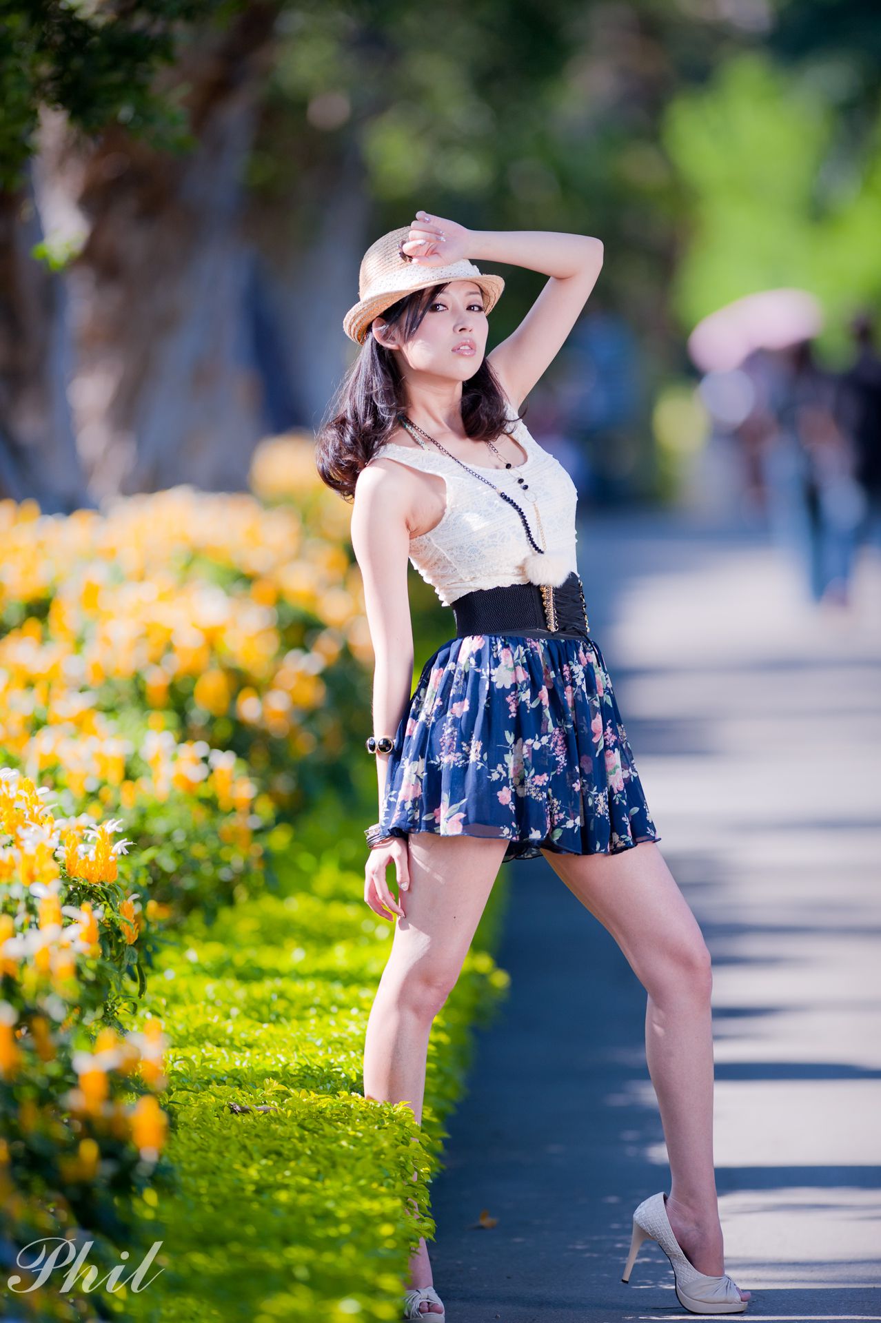 Beautyleg腿模Avy《连衣裙公园外拍》-图15