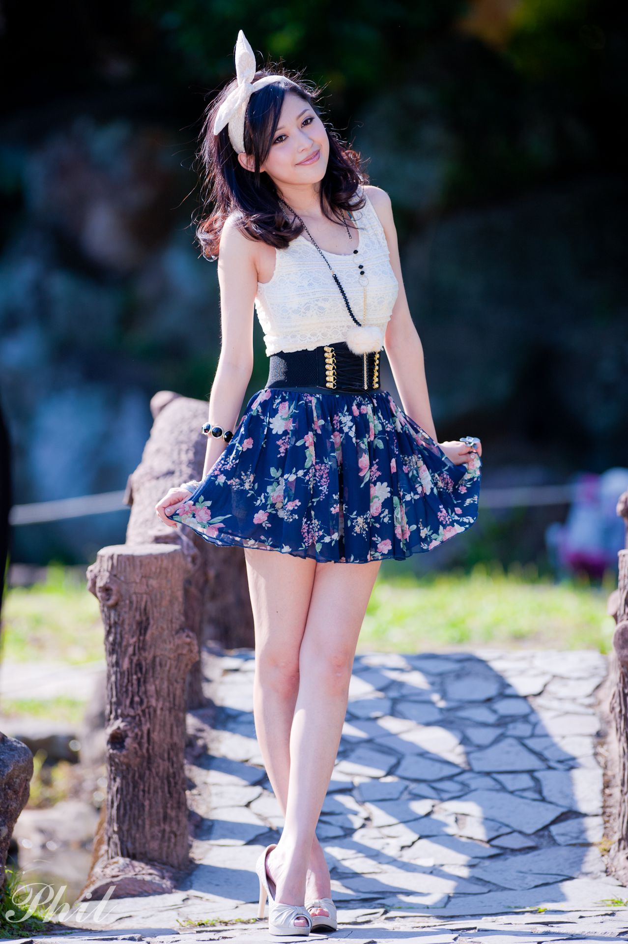 Beautyleg腿模Avy《连衣裙公园外拍》-图19