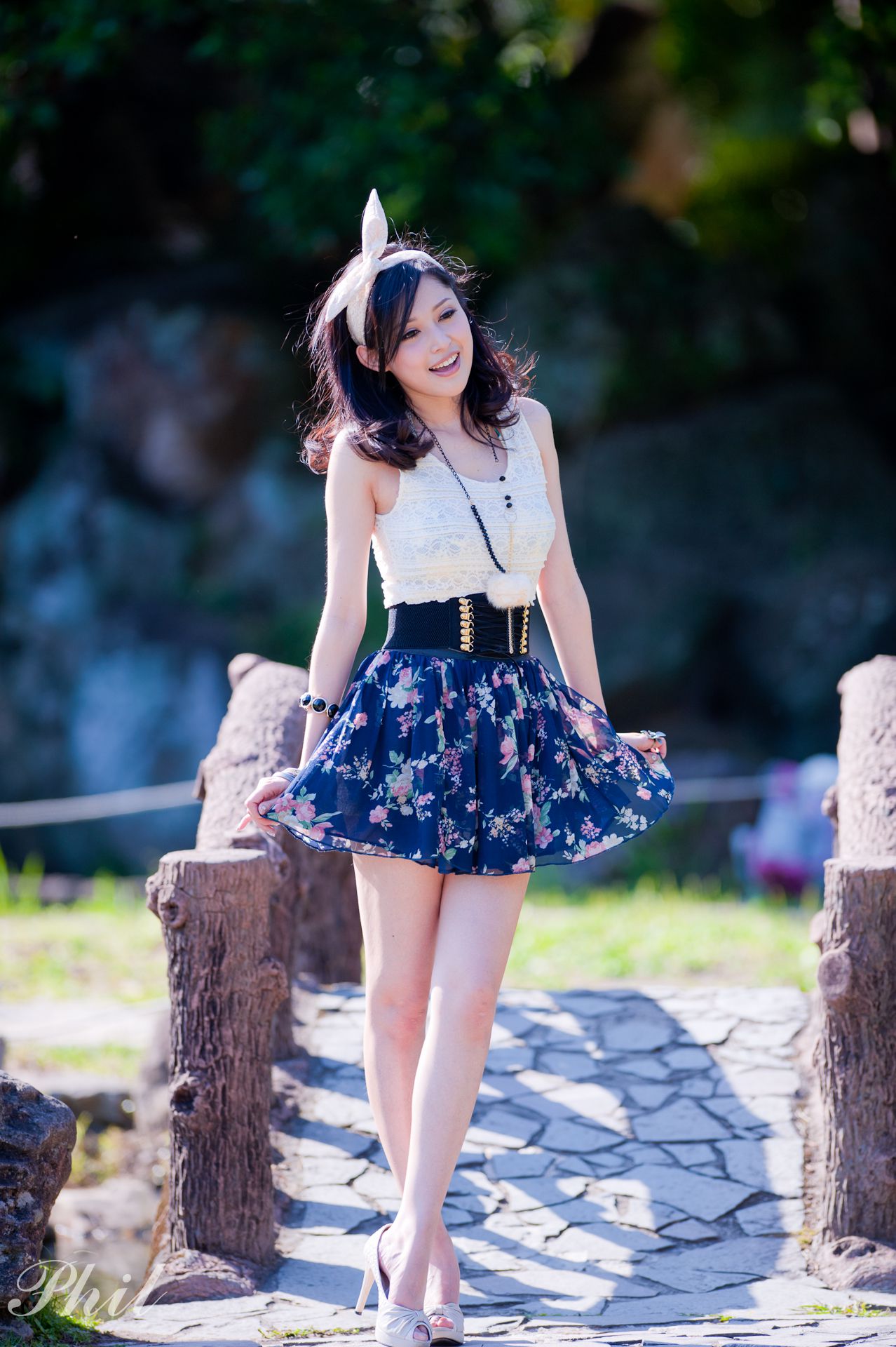 Beautyleg腿模Avy《连衣裙公园外拍》-图20