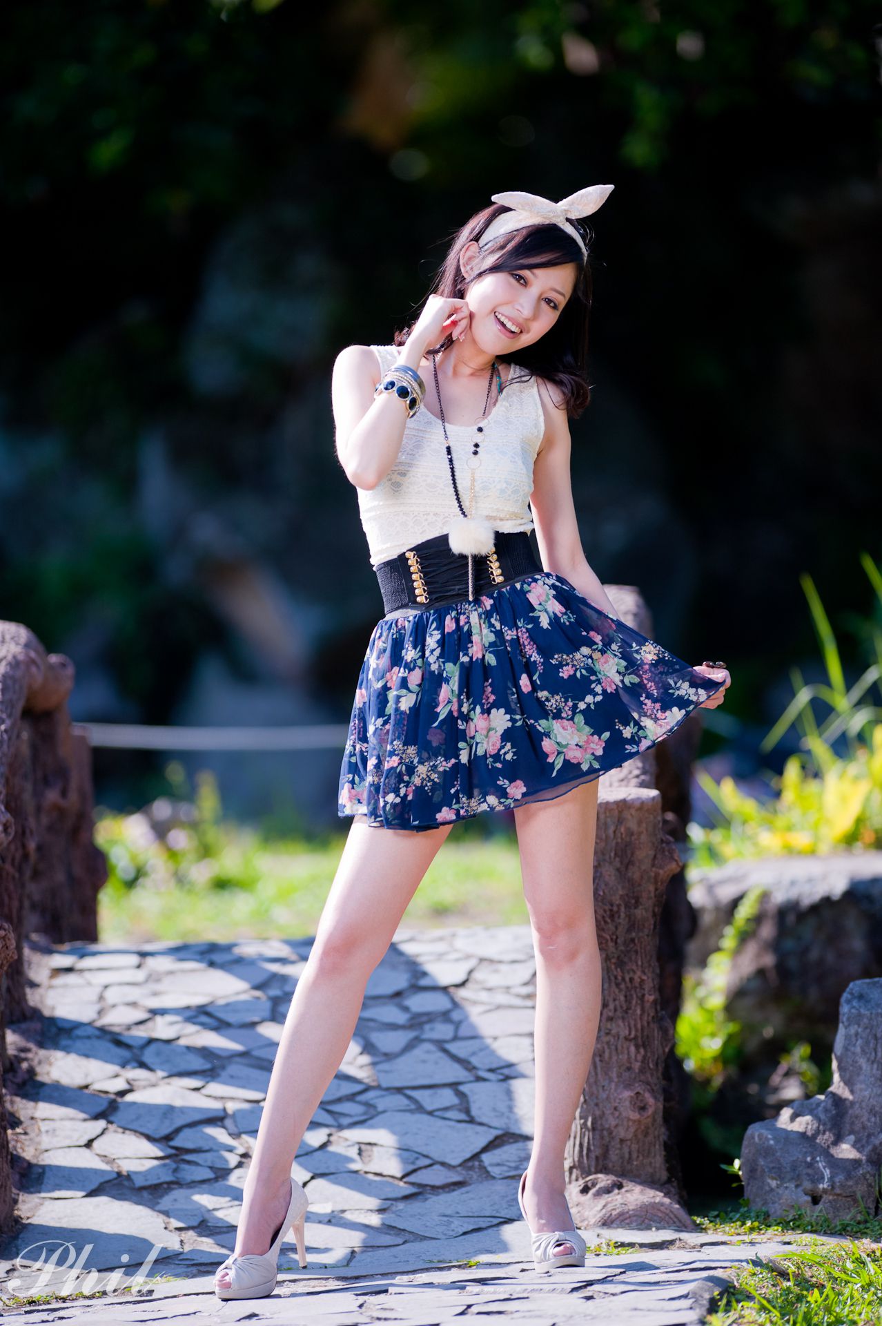 Beautyleg腿模Avy《连衣裙公园外拍》-图23