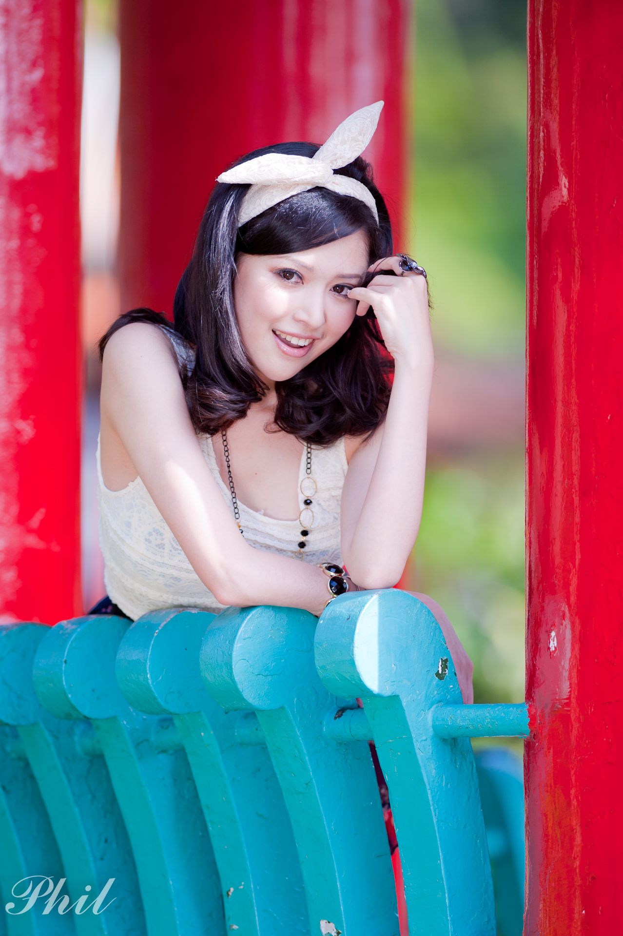 Beautyleg腿模Avy《连衣裙公园外拍》-图29