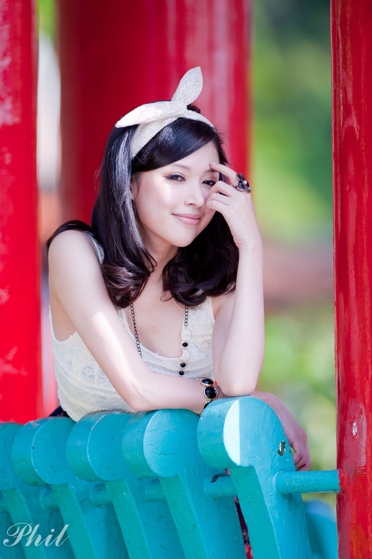 Beautyleg腿模Avy《连衣裙公园外拍》-图32