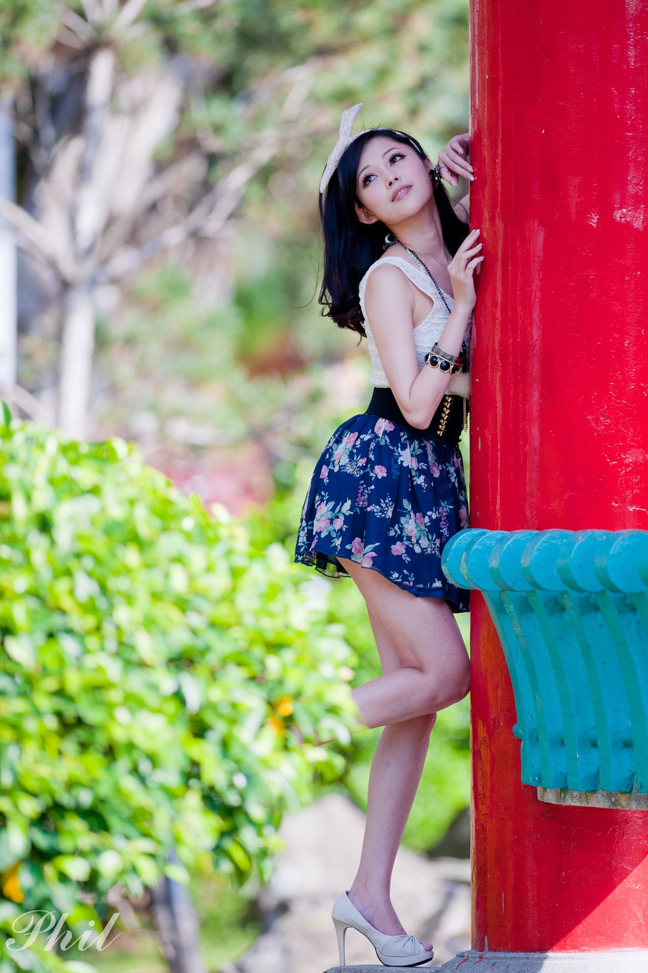 Beautyleg腿模Avy《连衣裙公园外拍》-图37