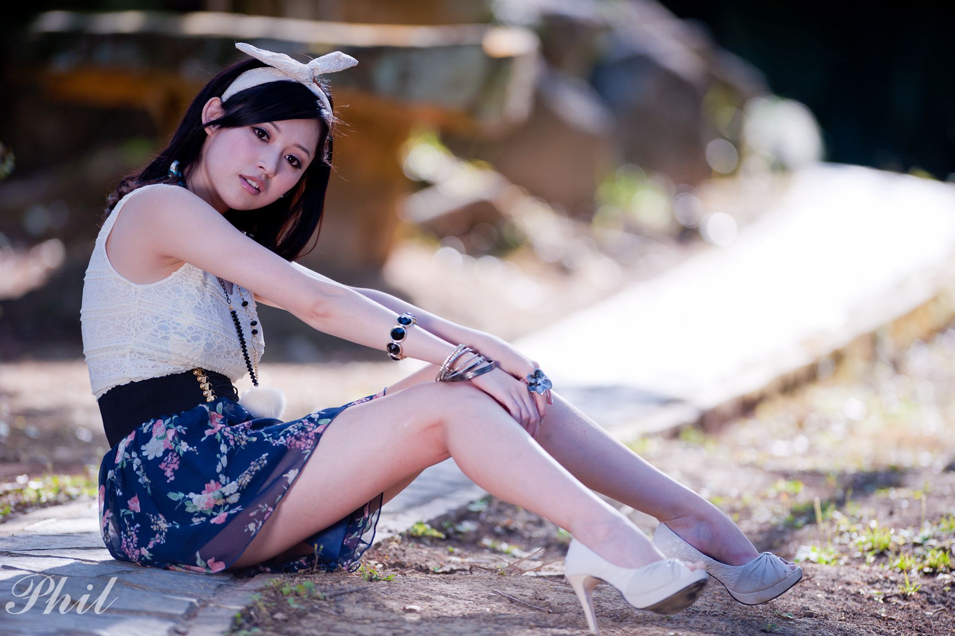 Beautyleg腿模Avy《连衣裙公园外拍》-图50