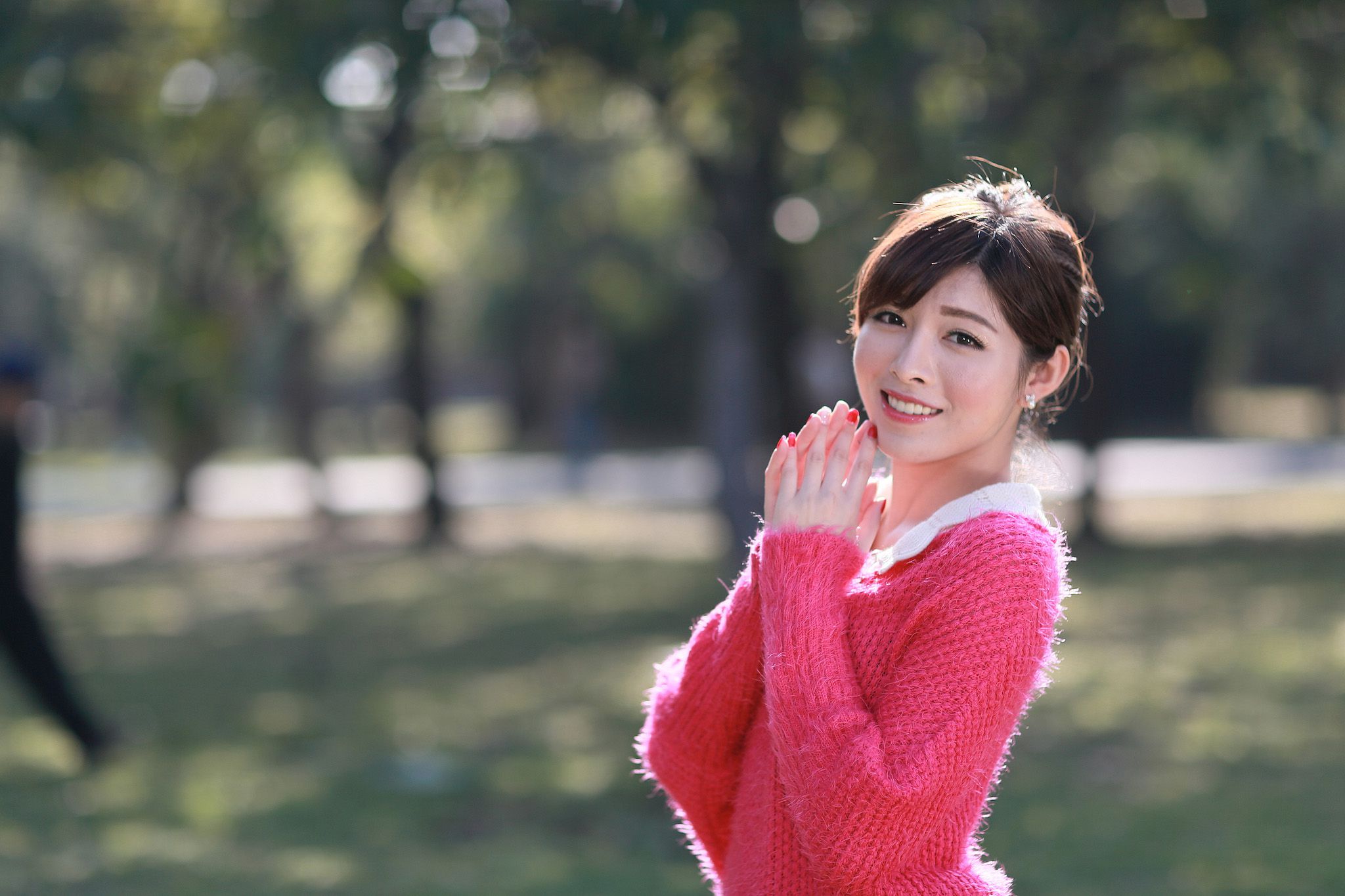 冰山美人廖坎蒂《初夏公园外拍》-图25