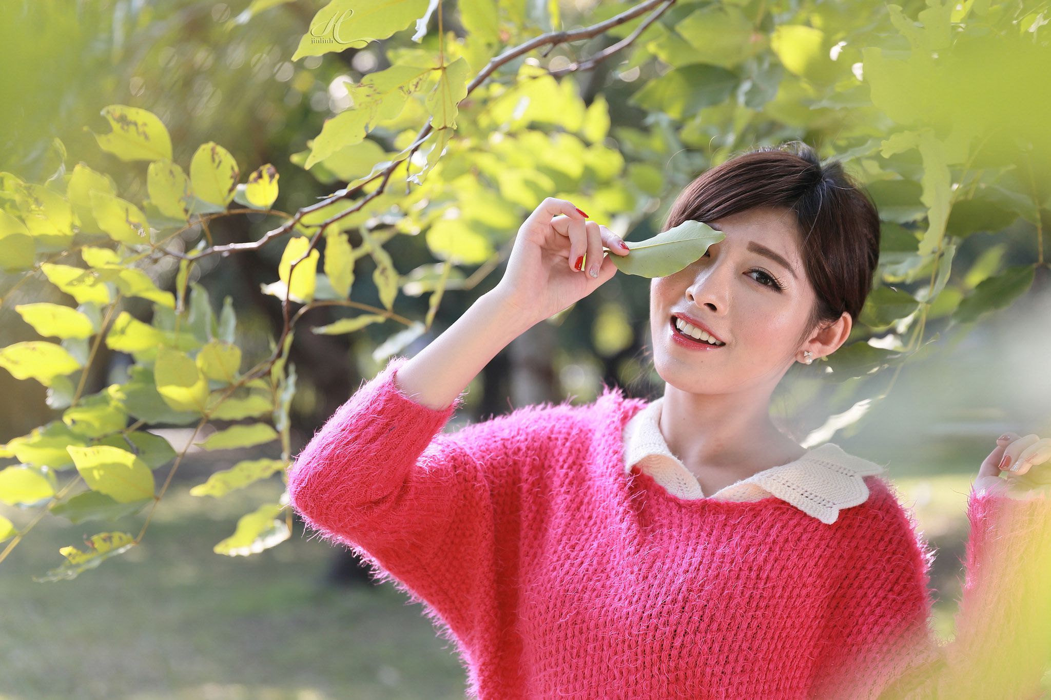 冰山美人廖坎蒂《初夏公园外拍》-图29