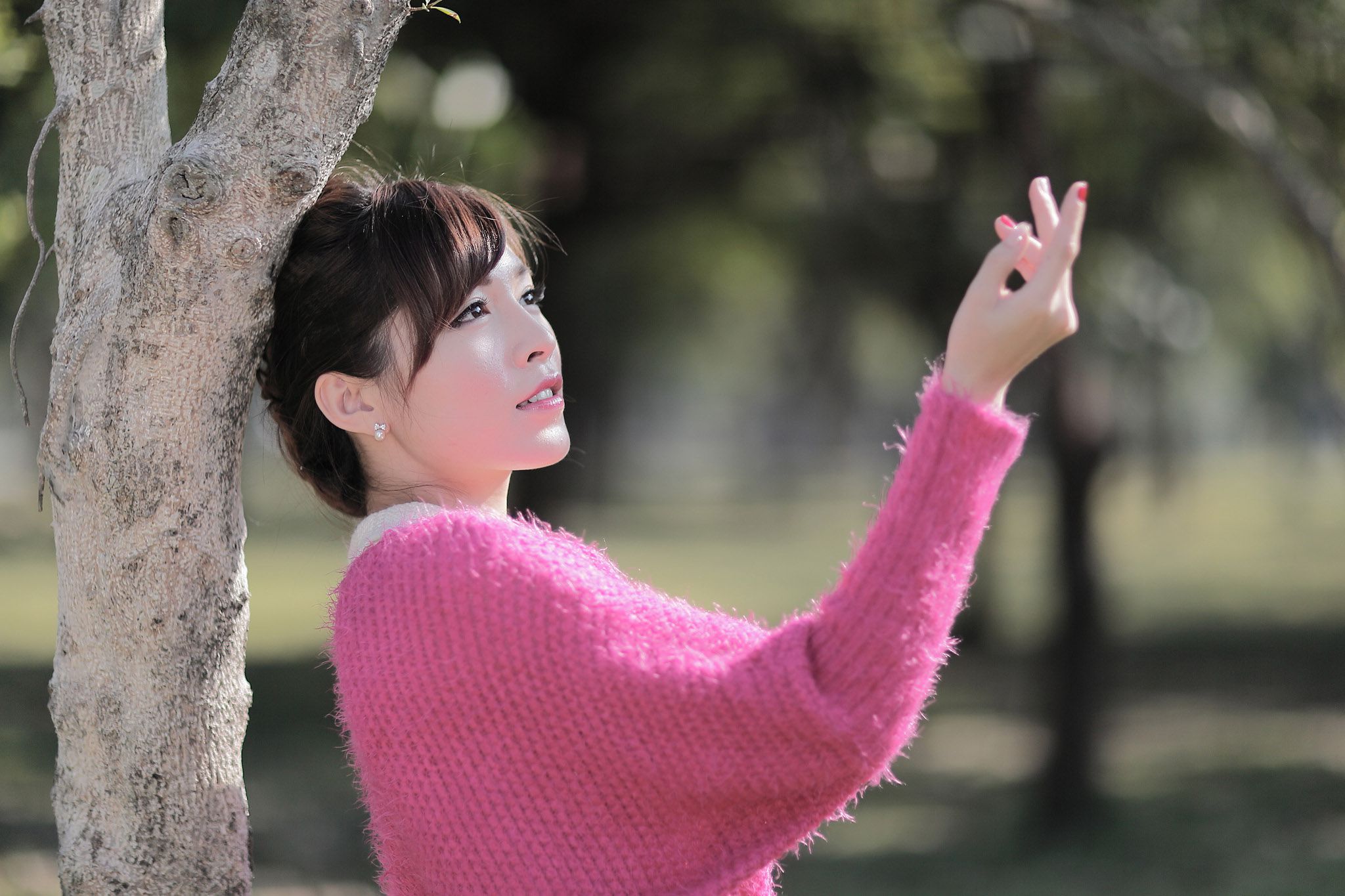 冰山美人廖坎蒂《初夏公园外拍》-图33