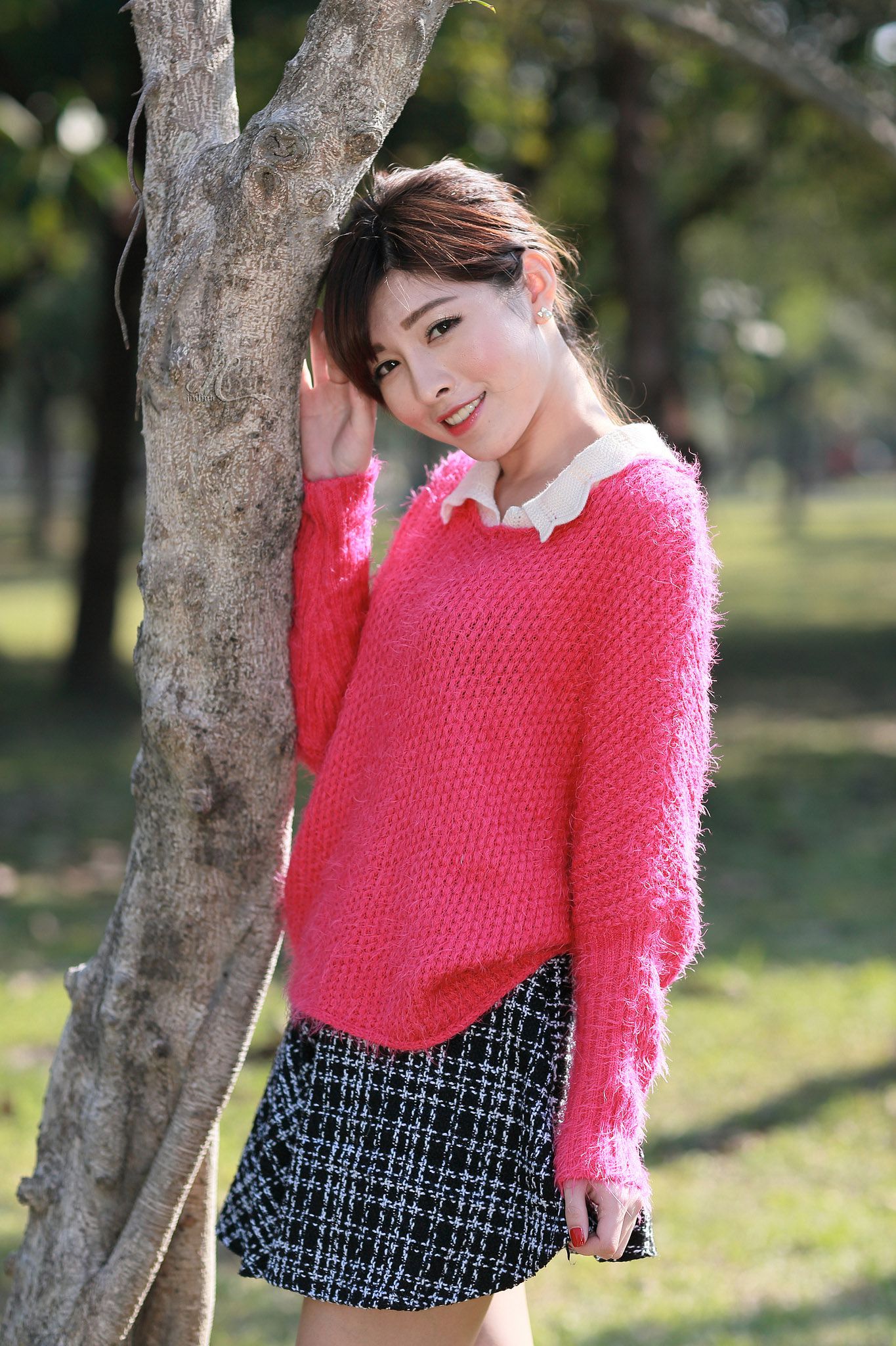 冰山美人廖坎蒂《初夏公园外拍》-图36