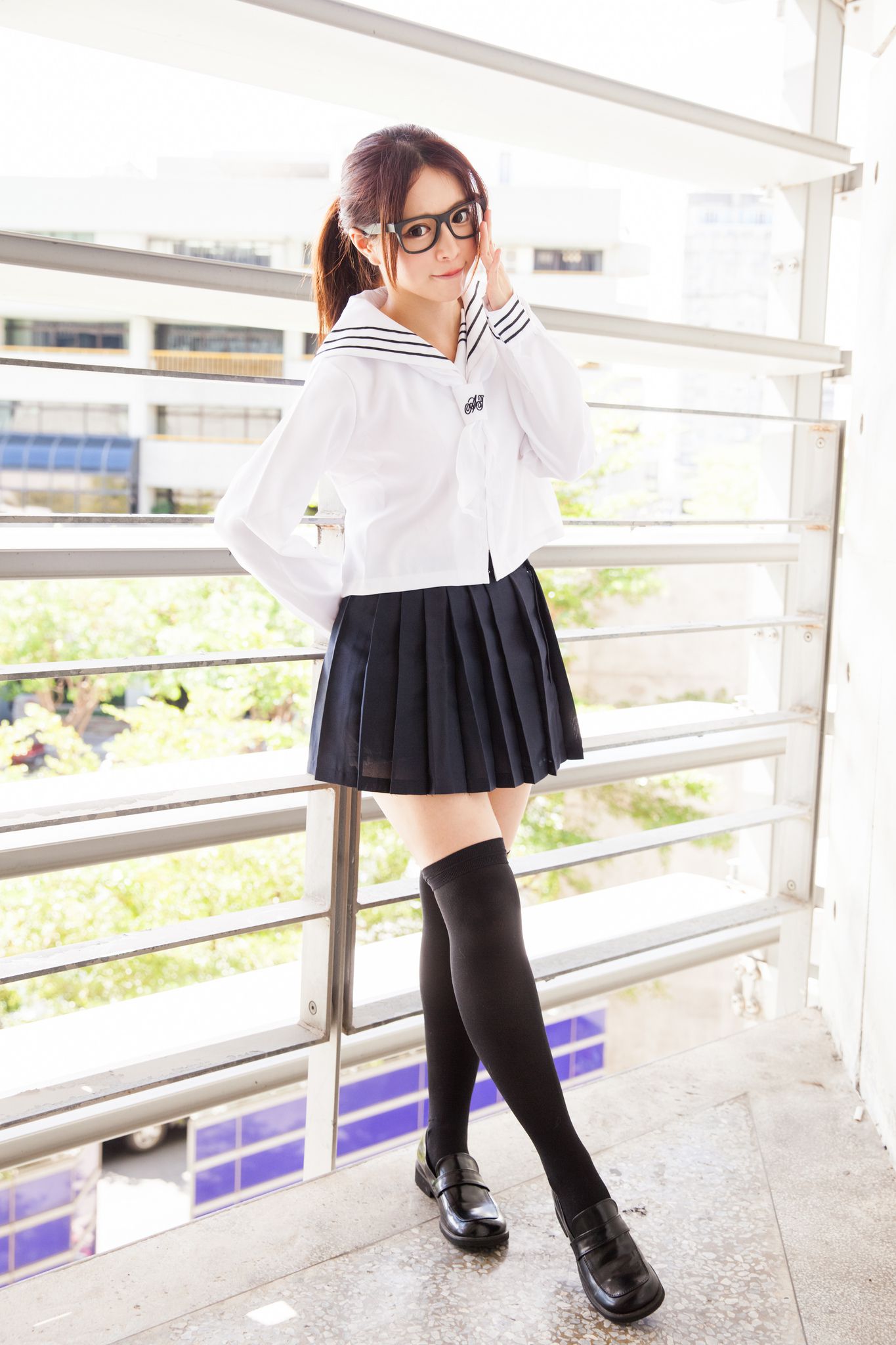 台湾美女张齐郡JULIE《长筒袜校服少女》-图58