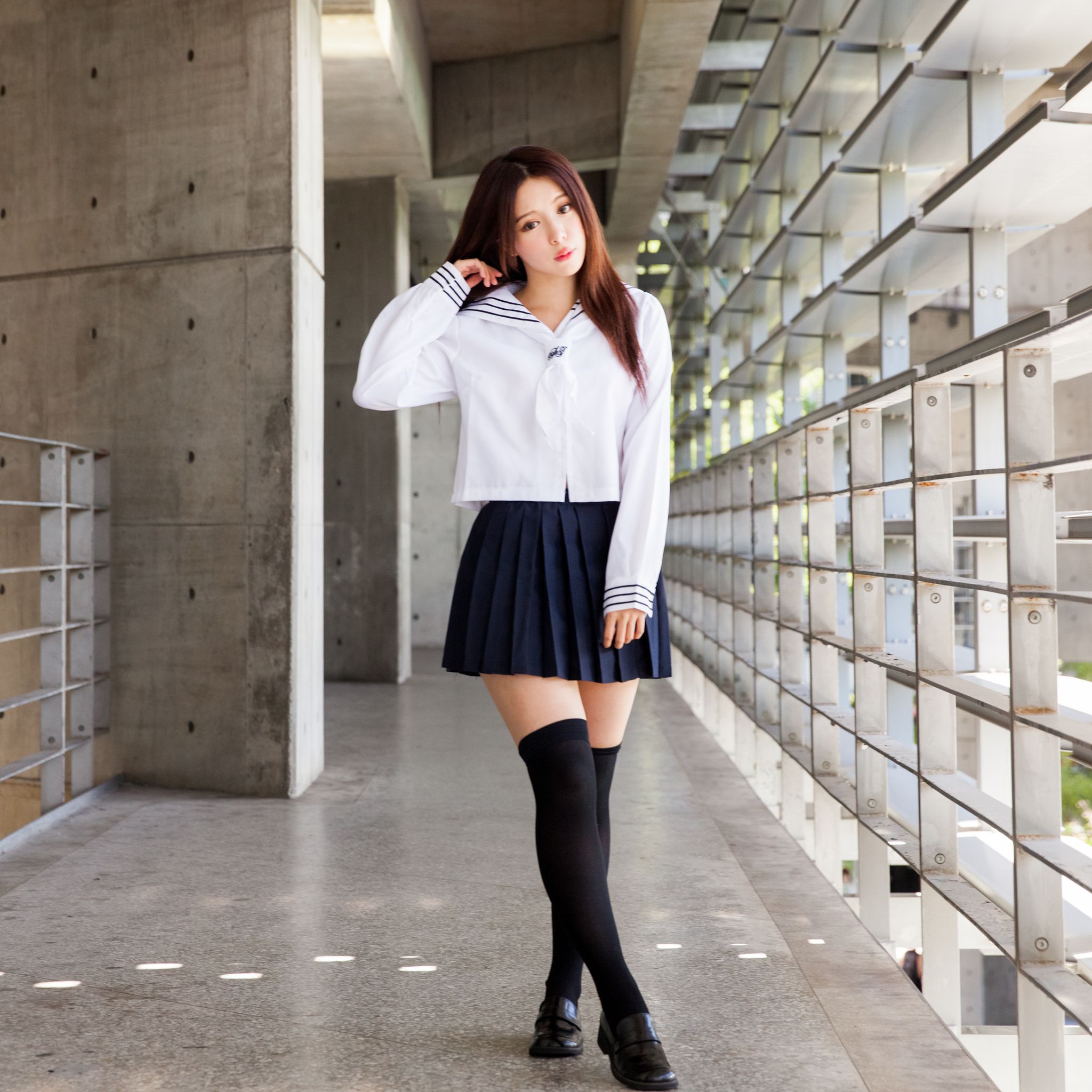 台湾美女张齐郡JULIE《长筒袜校服少女》-图67