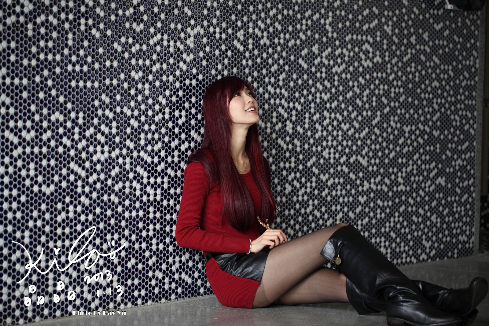 金允乔/Kila晶晶《黑丝套裙街拍》-图10