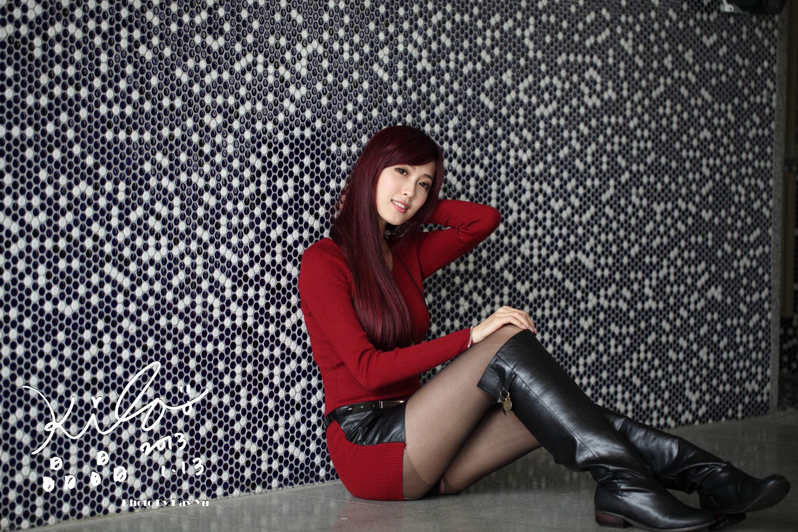 金允乔/Kila晶晶《黑丝套裙街拍》-图11