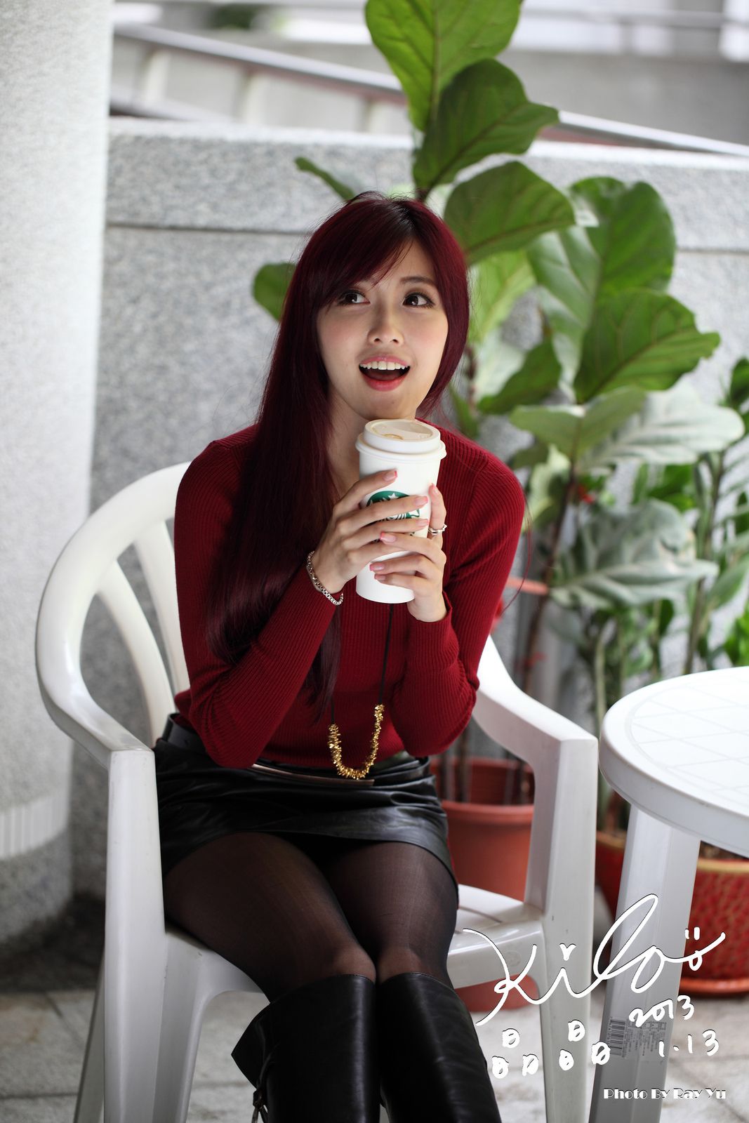 金允乔/Kila晶晶《黑丝套裙街拍》-图26