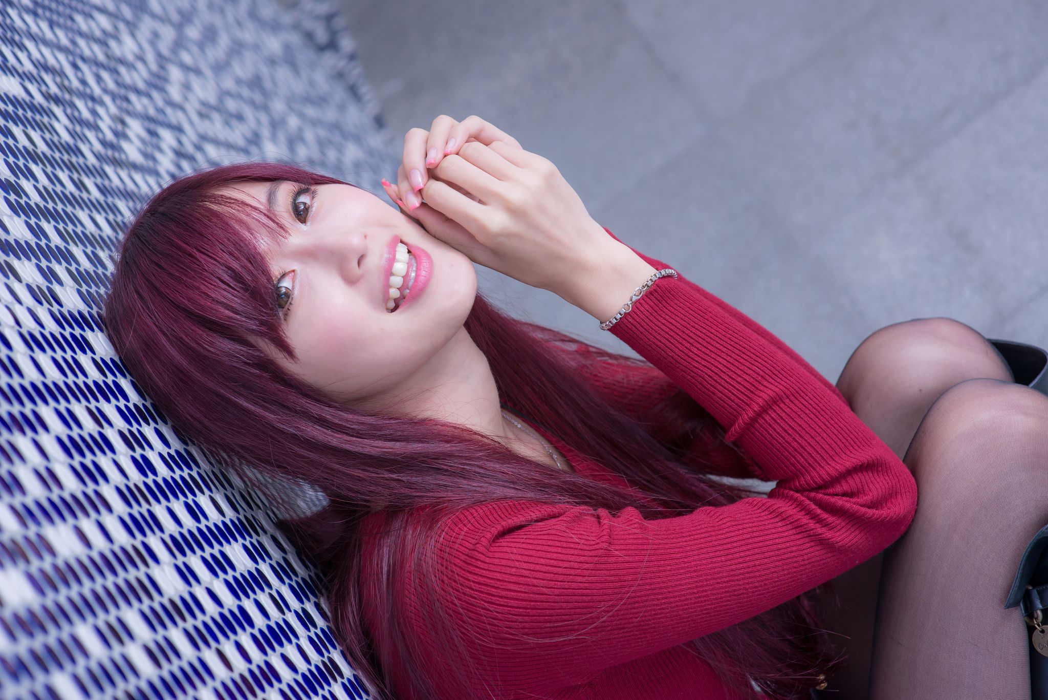 金允乔/Kila晶晶《黑丝套裙街拍》-图48