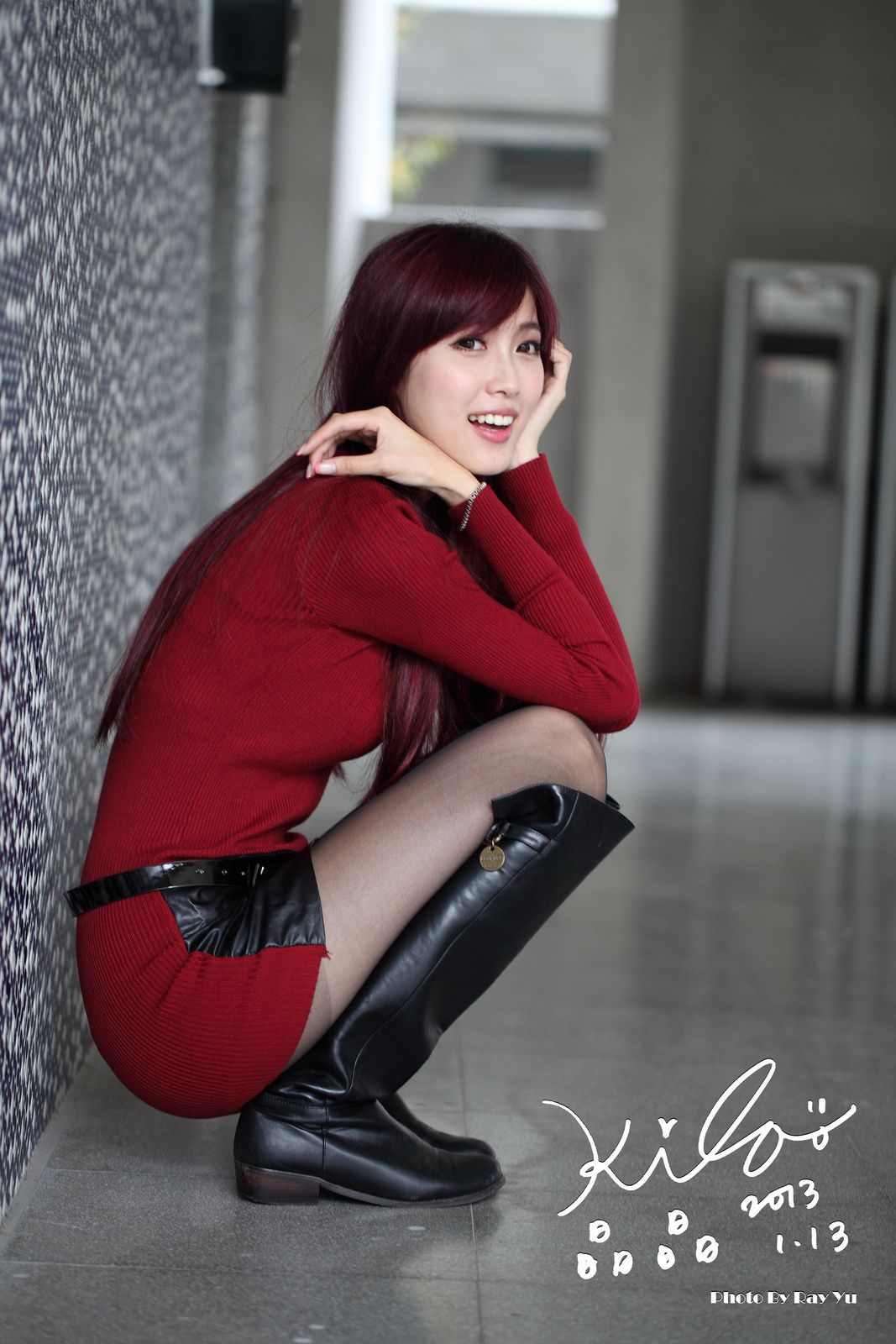 金允乔/Kila晶晶《黑丝套裙街拍》-图51