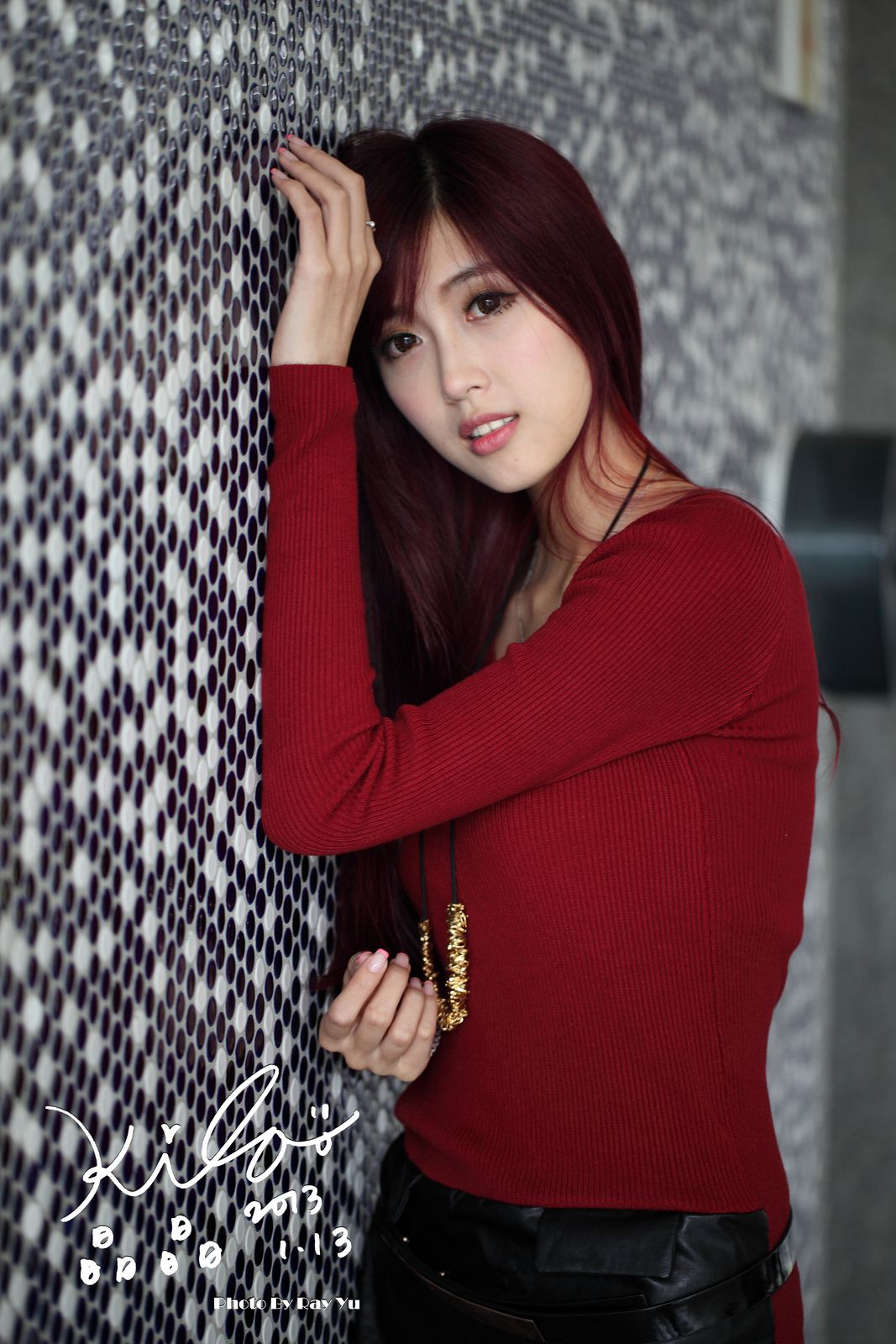 金允乔/Kila晶晶《黑丝套裙街拍》-图57