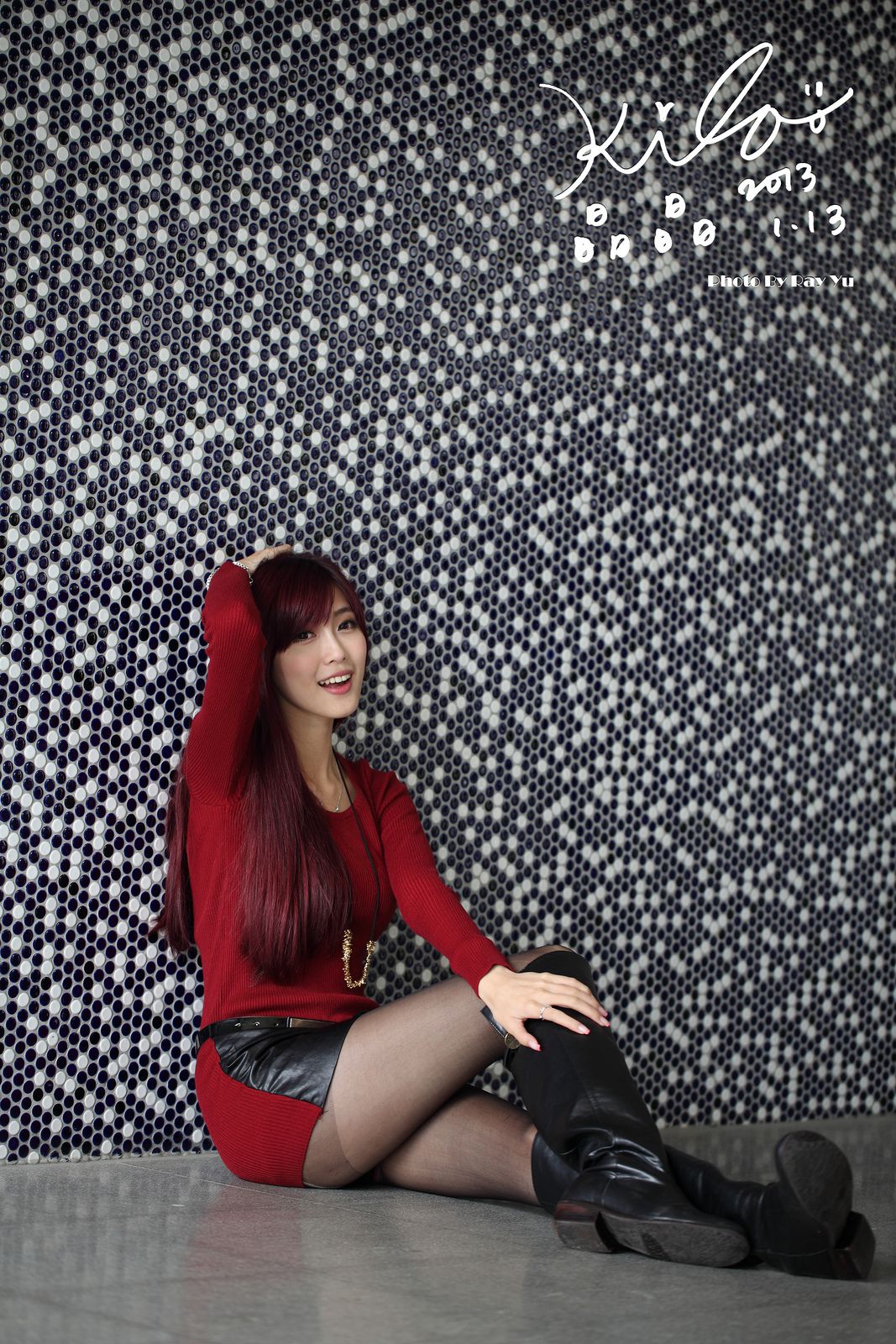 金允乔/Kila晶晶《黑丝套裙街拍》-图61