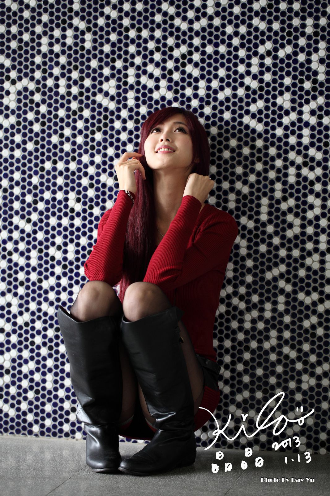 金允乔/Kila晶晶《黑丝套裙街拍》-图63