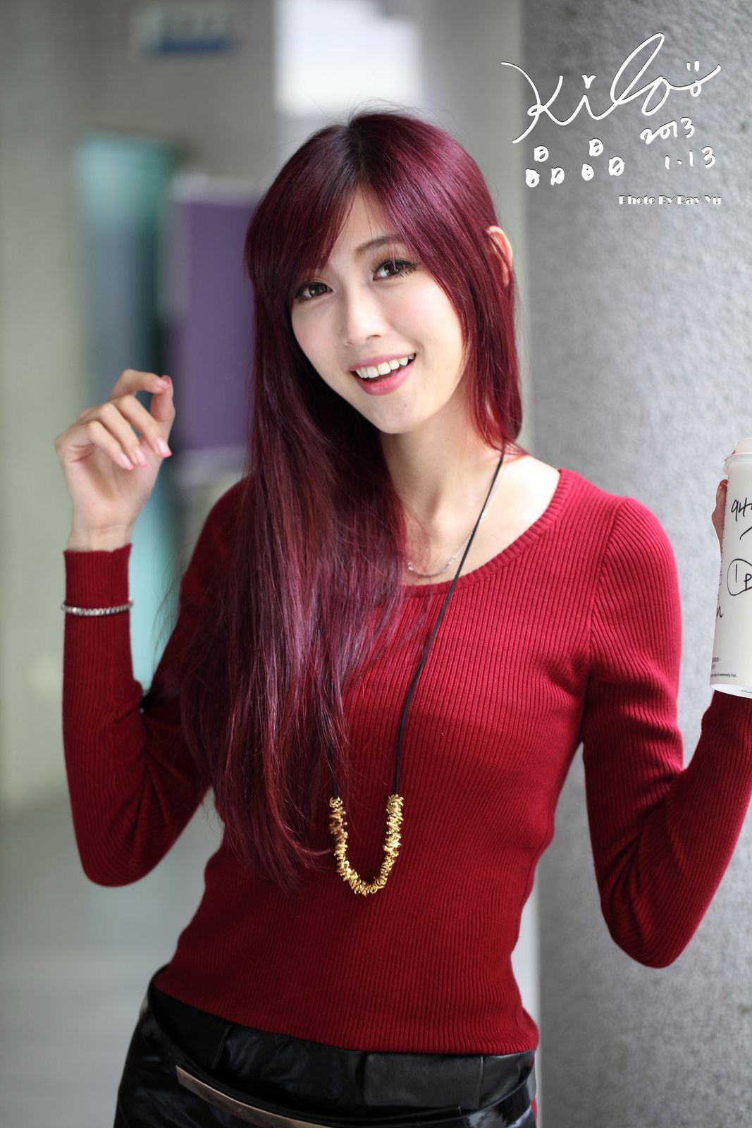 金允乔/Kila晶晶《黑丝套裙街拍》-图67