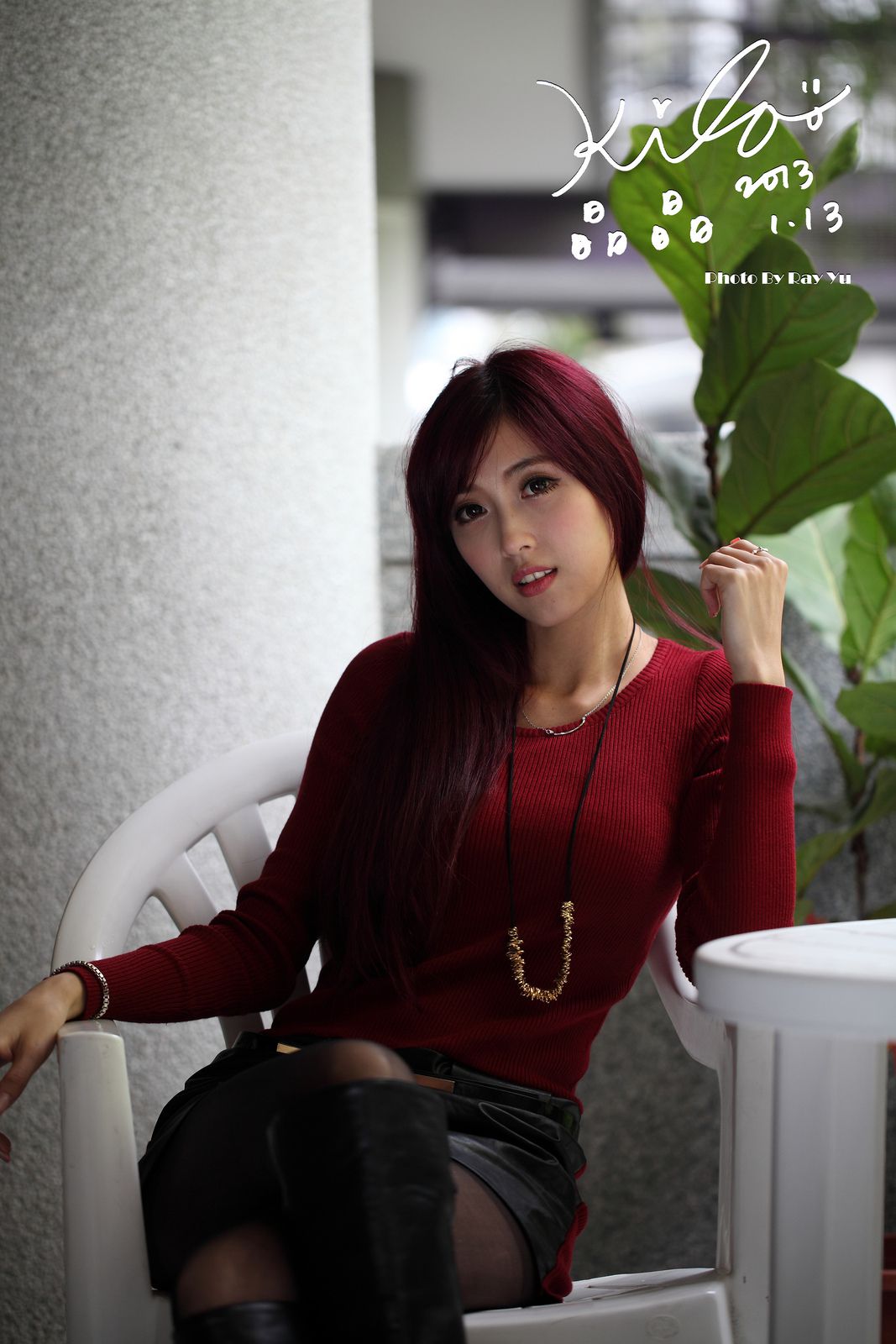 金允乔/Kila晶晶《黑丝套裙街拍》-图72