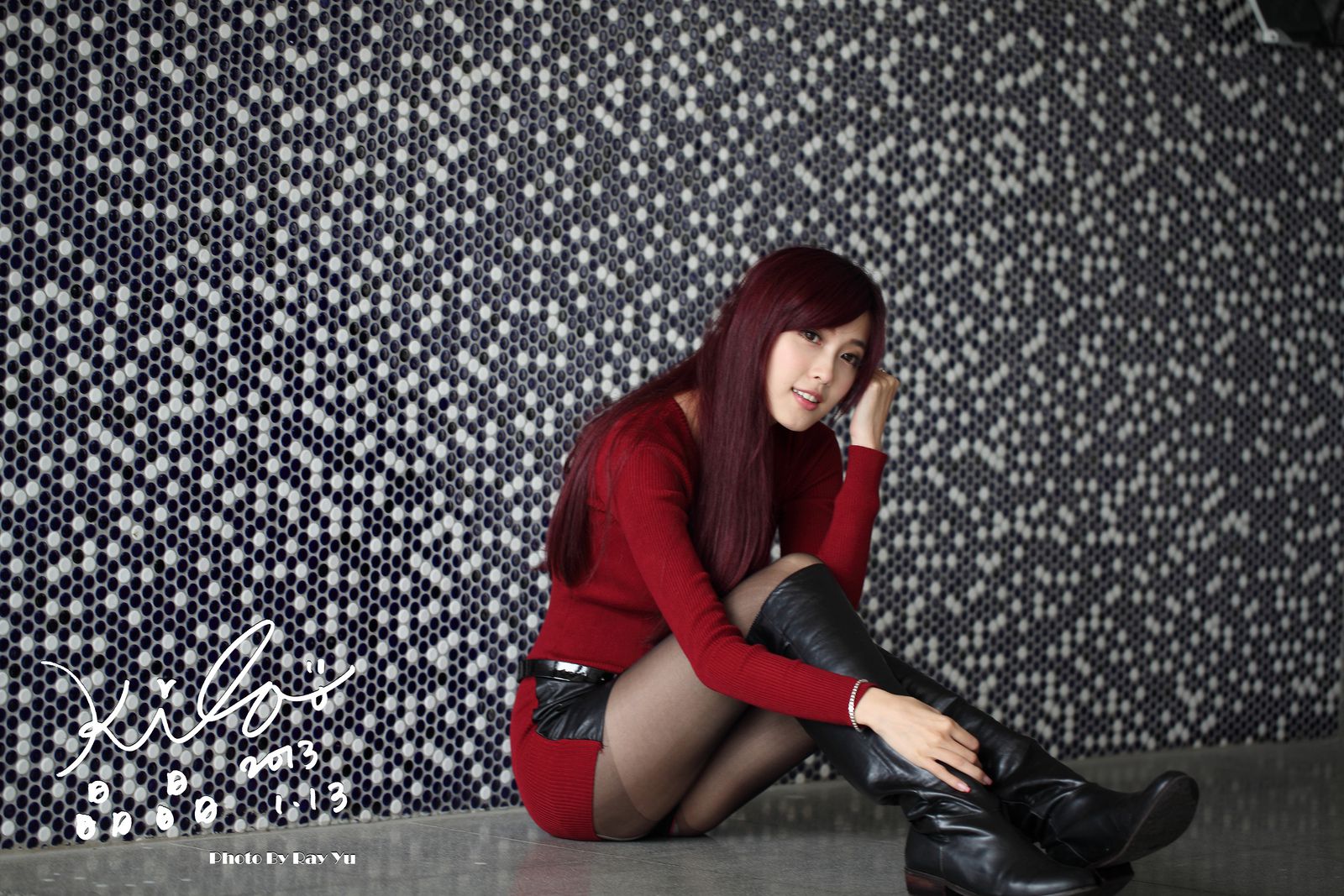 金允乔/Kila晶晶《黑丝套裙街拍》-图7