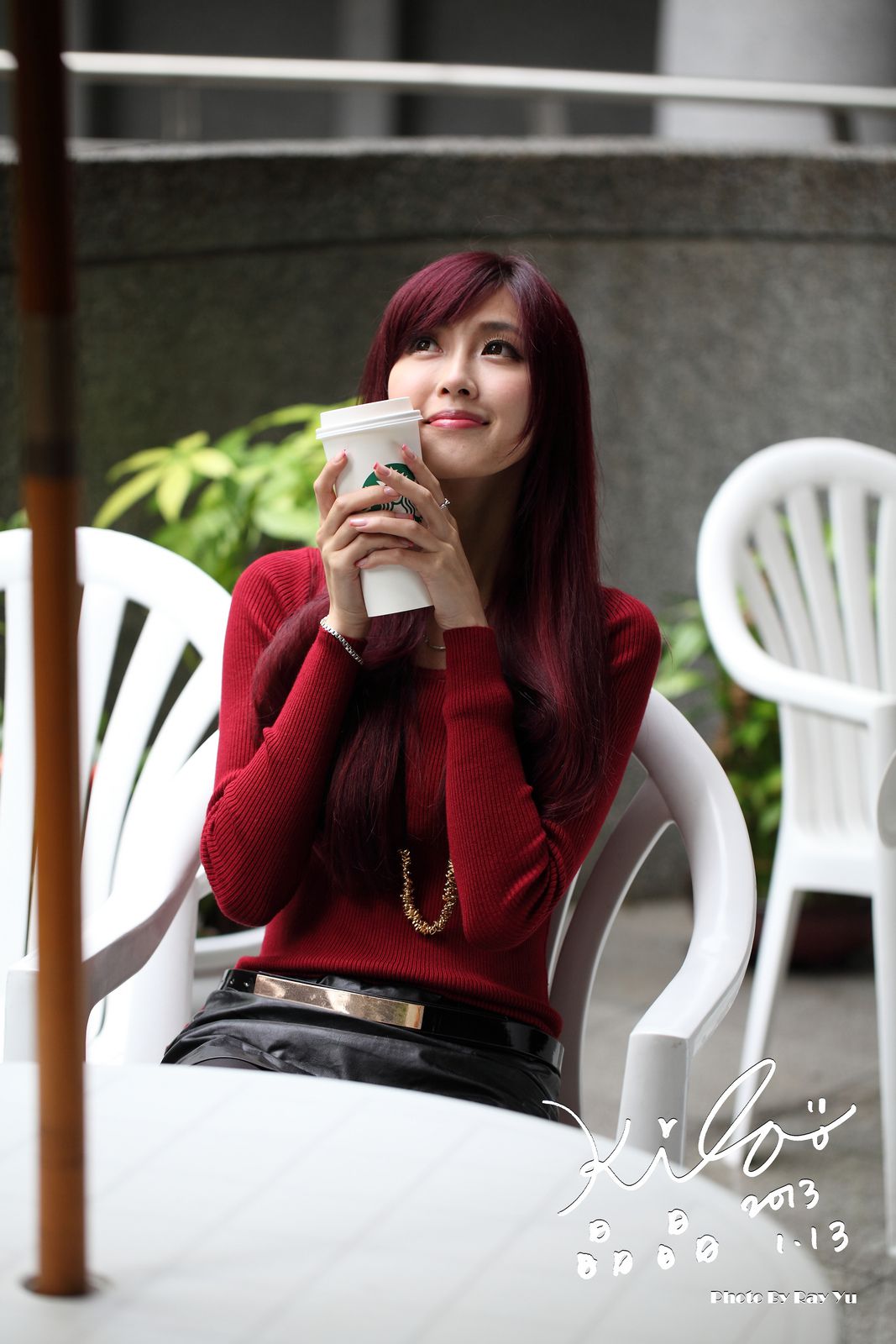 金允乔/Kila晶晶《黑丝套裙街拍》-图86