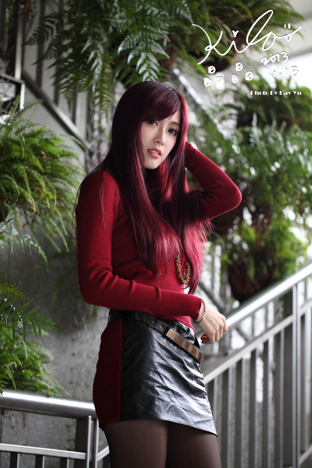 金允乔/Kila晶晶《黑丝套裙街拍》-图93