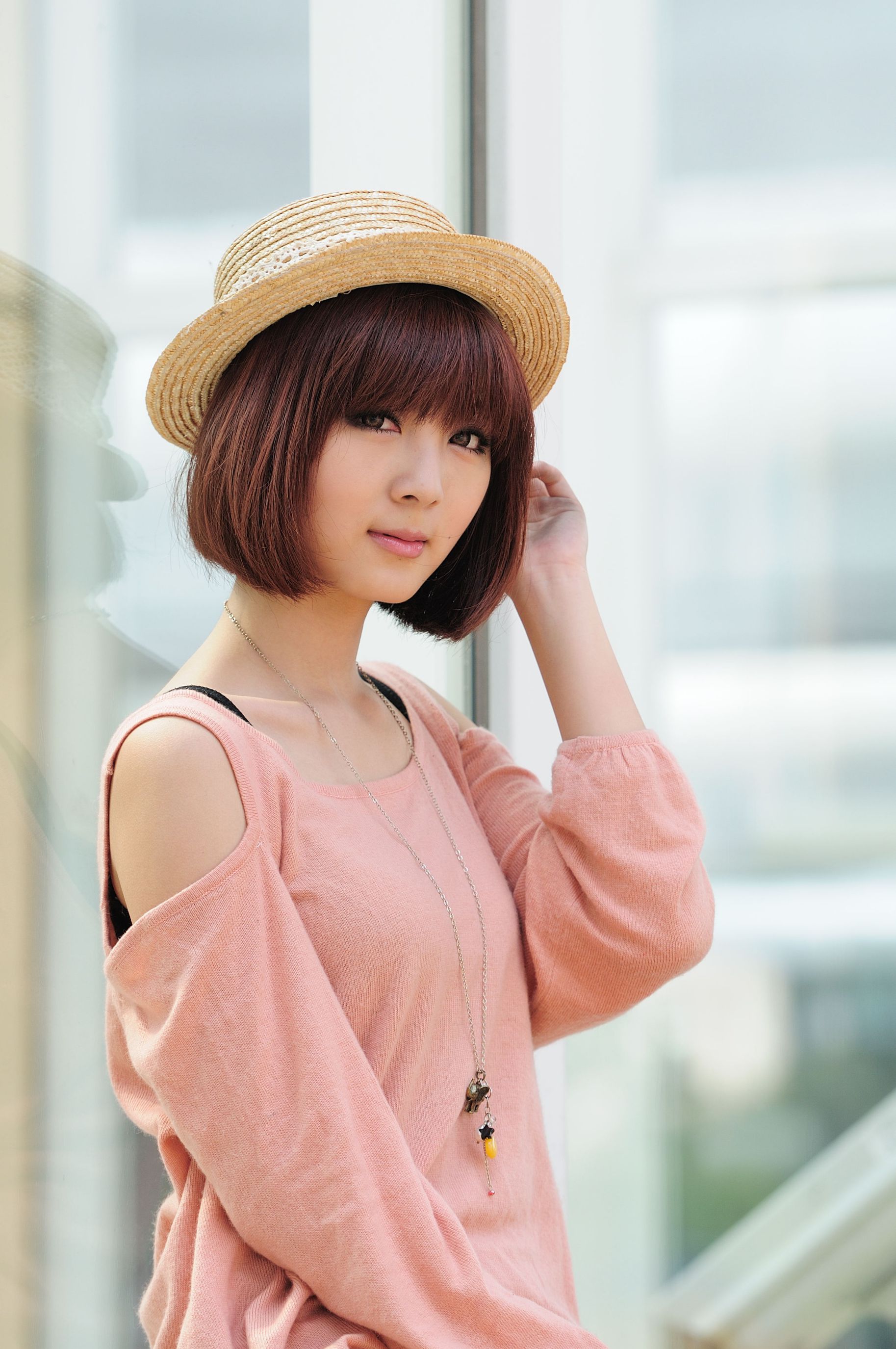 短发美女小猪patty《2组小清新街拍》-图9