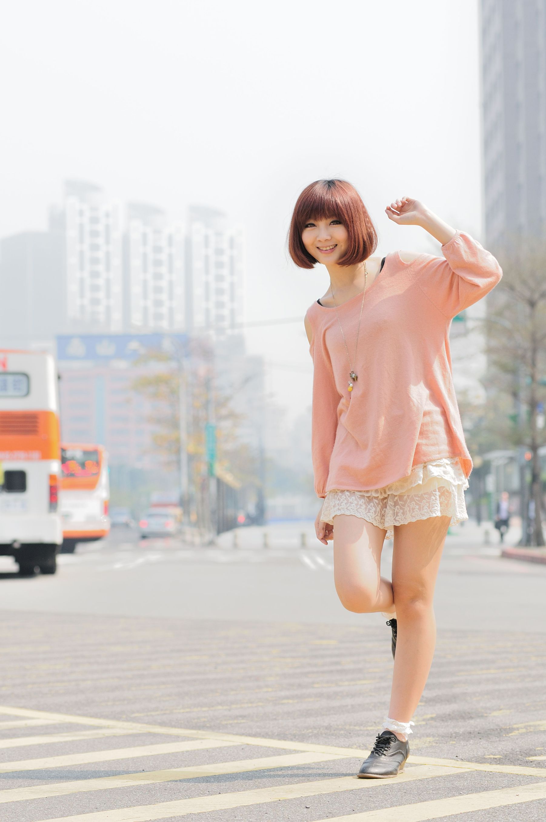 短发美女小猪patty《2组小清新街拍》-图15