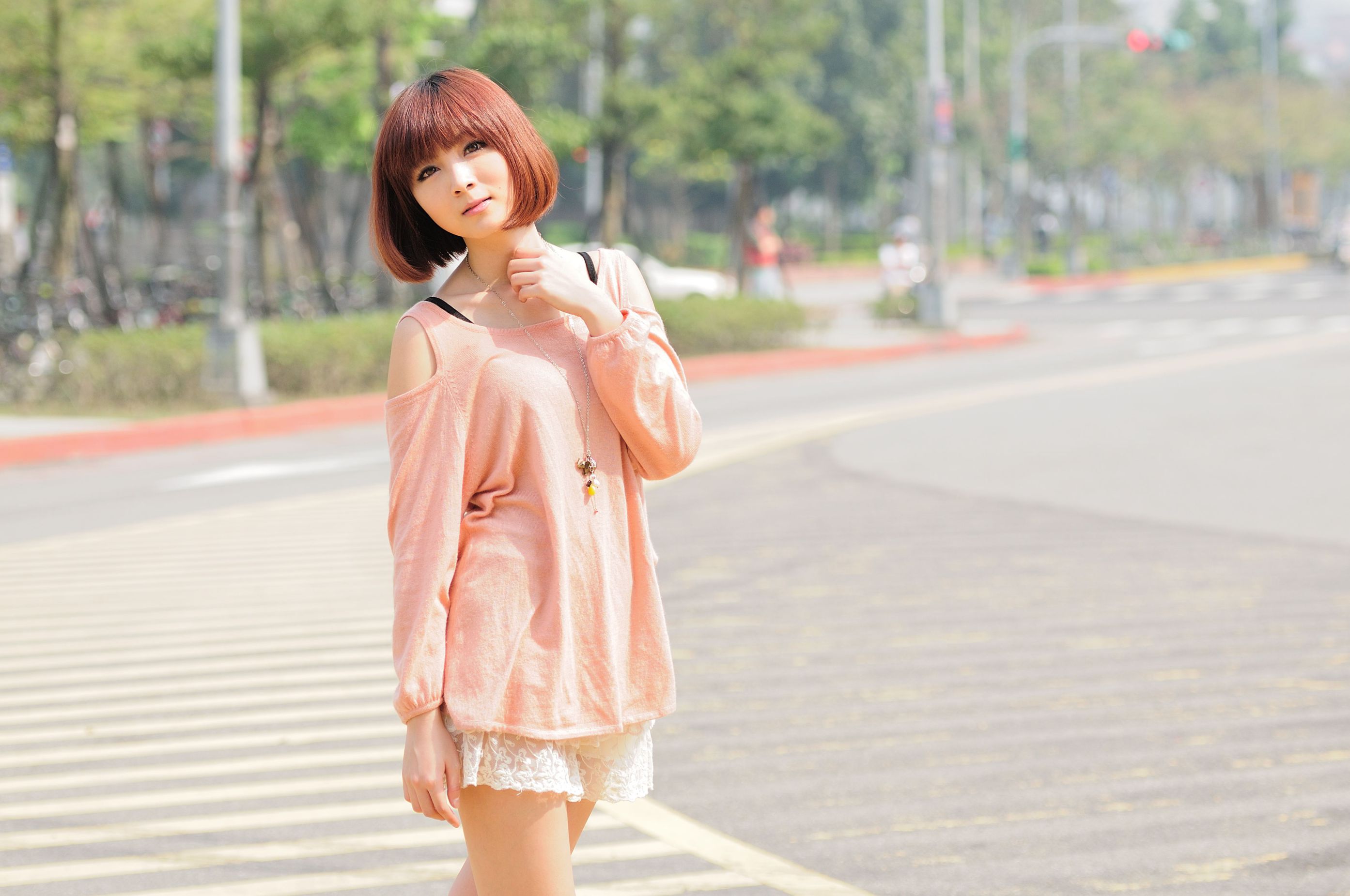 短发美女小猪patty《2组小清新街拍》-图16